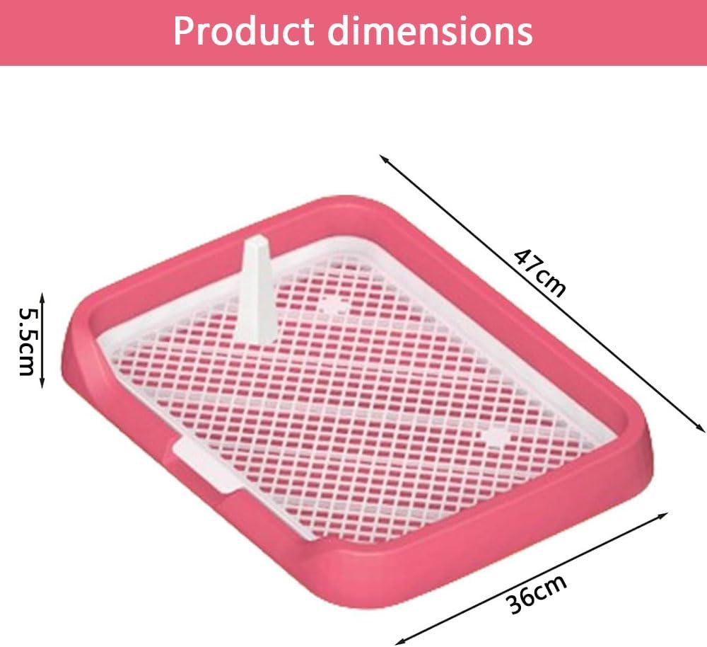 RUTREZOGO Reusable Indoor Dog Potty Training Tray with Flat Grid and Removable Posts, Easy-To-Clean Pet Potty Seat with Splash Protection for Puppies and Dogs image number 1