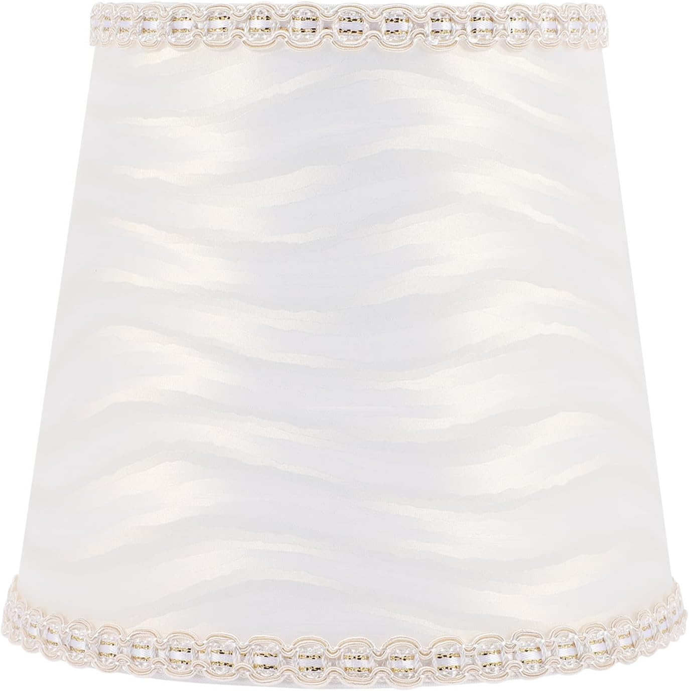 RUNROTOO Clip-On Composite Fabric Lamp Shade with Reflective Wave Pattern, Small Hanging Lampshade and Table Lamps, Protective Cover for Dining and Living Room Lighting image number 2