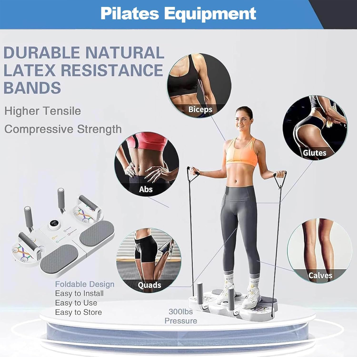 3 in 1 Push up Board with Automatic Smart Counter,Home Workout Equipment for Men & Women, Portable Exercise Equipment,Abs Training, with Resistance Band,Professional Pushup and Core Strength image number 2