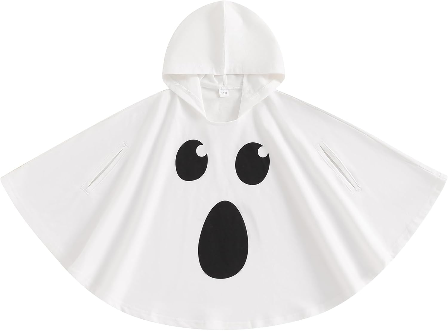Lamuusaa Toddler Baby Girl Boy Halloween Costumes Ghost Face Hoodie Cloak Warm Cape Robe Poncho Cosplay Clothes 1-6T image number 1