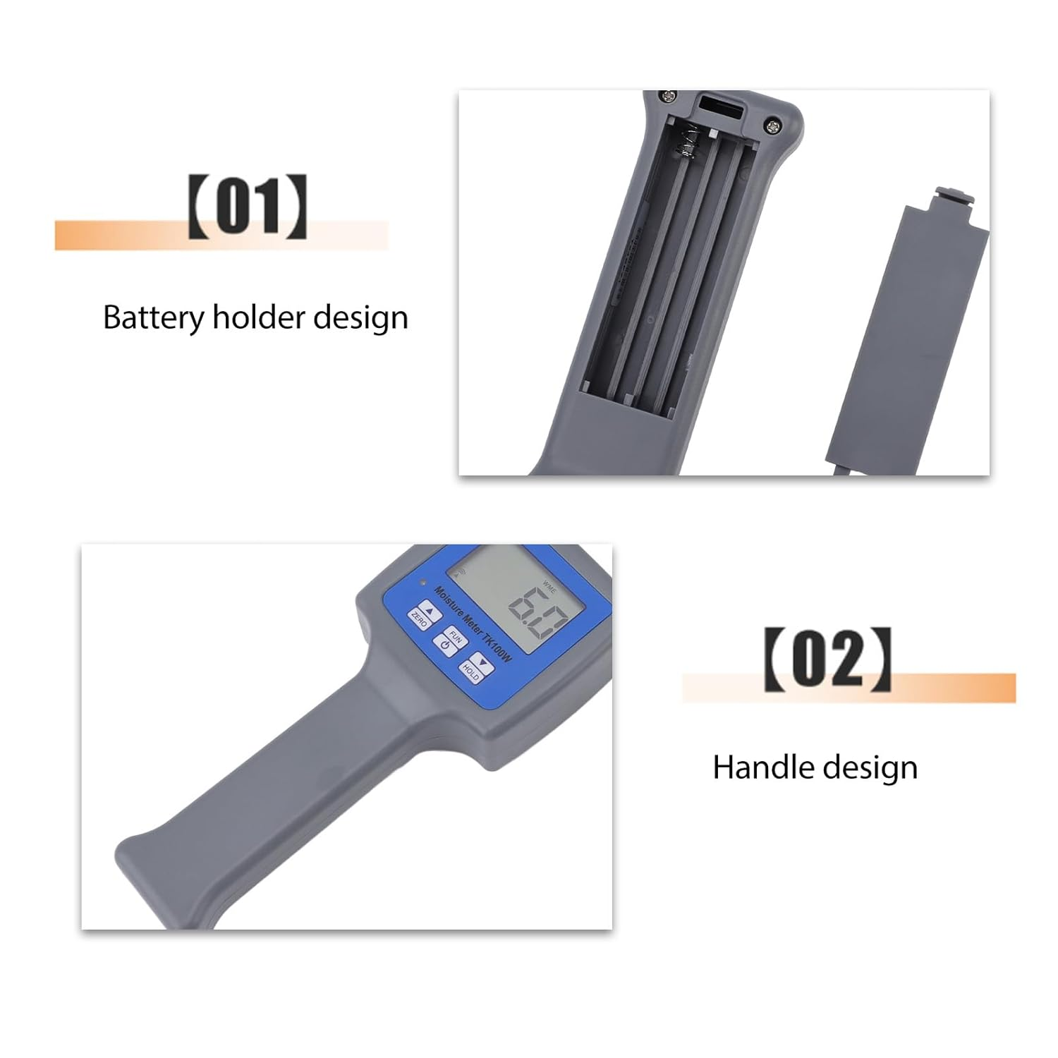 Fdit Wood Humidity Meter, Accurate Measurement with Backlit LCD Display, for Woodworking Furniture with Firewood Humidity Tester image number 1