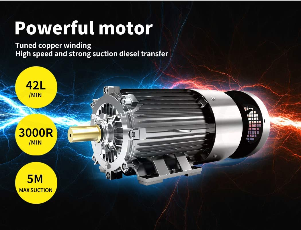 Traderight Diesel Transfer Pump Electric Kerosene Fuel Extractor Bowser 42L/Min image number 1