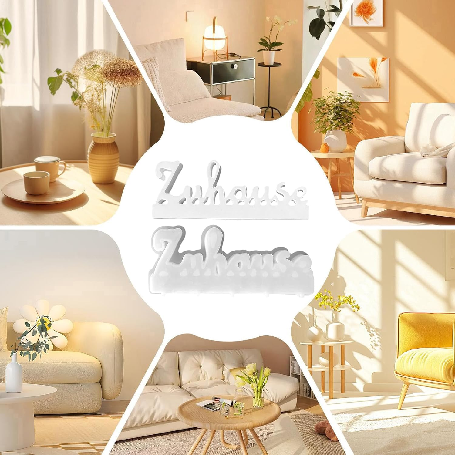 Silicone Alphabet Mold - Resin Casting German Letter Silicone Mold - Crafting Supplies Mould Epoxy Clay Candle Making Arts Ornament for Home Table Decor