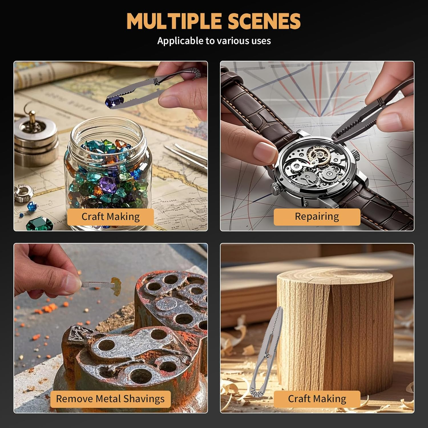 Fortedgear Titanium Precision Tweezers - High-Accuracy, Anti-Slip Design, Multi-Purpose EDC Tool for Outdoor, Camping, Repair, Gardening, and More image number 4