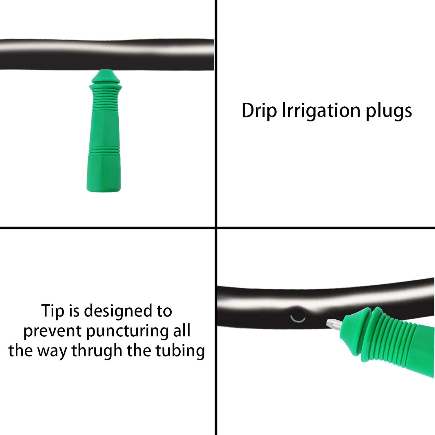 AIEX 50Pcs Drip Irrigation Plugs Drip Irrigation Tube End Closure Hole Plugs with 1Pcs Hole Punching Tool for Home Garden Hose Pipe Supplies image number 4