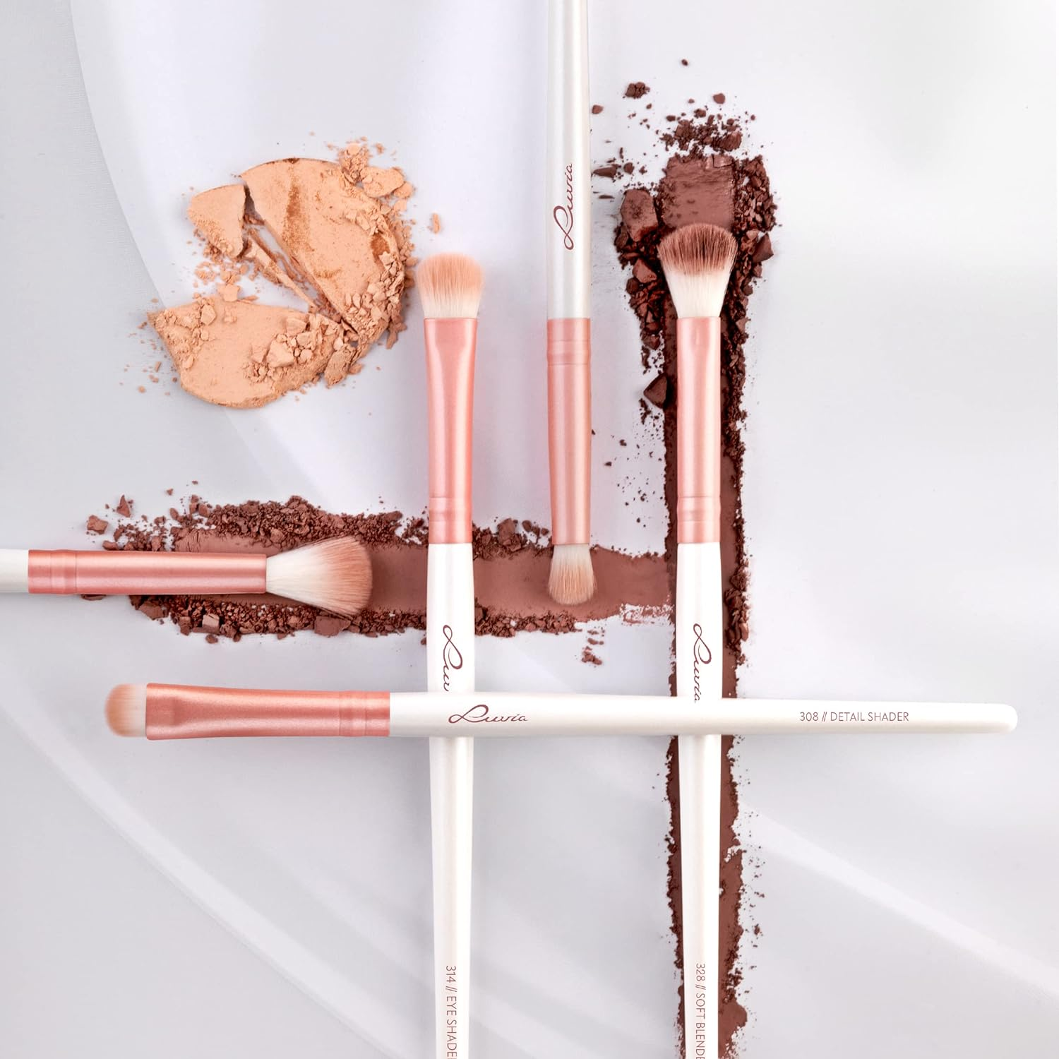 Luvia Eye Brush Set, Essential Eye Brush Set, 5 Eyeshadow Makeup Brush Set, Perfect Blending & Application, Vegan Brush Set image number 5