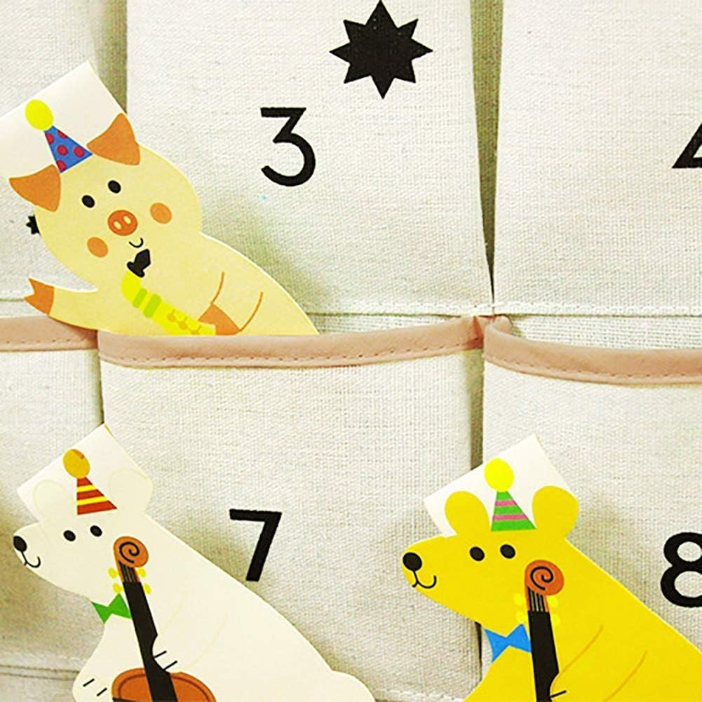 2021 Christmas Advent Calendar, Fabric Christmas Advent Calendars to Fill,Advent Hanging Calendar Christmas 2021 Countdown Cloth with 24 Pockets for Xmas Decorations image number 1