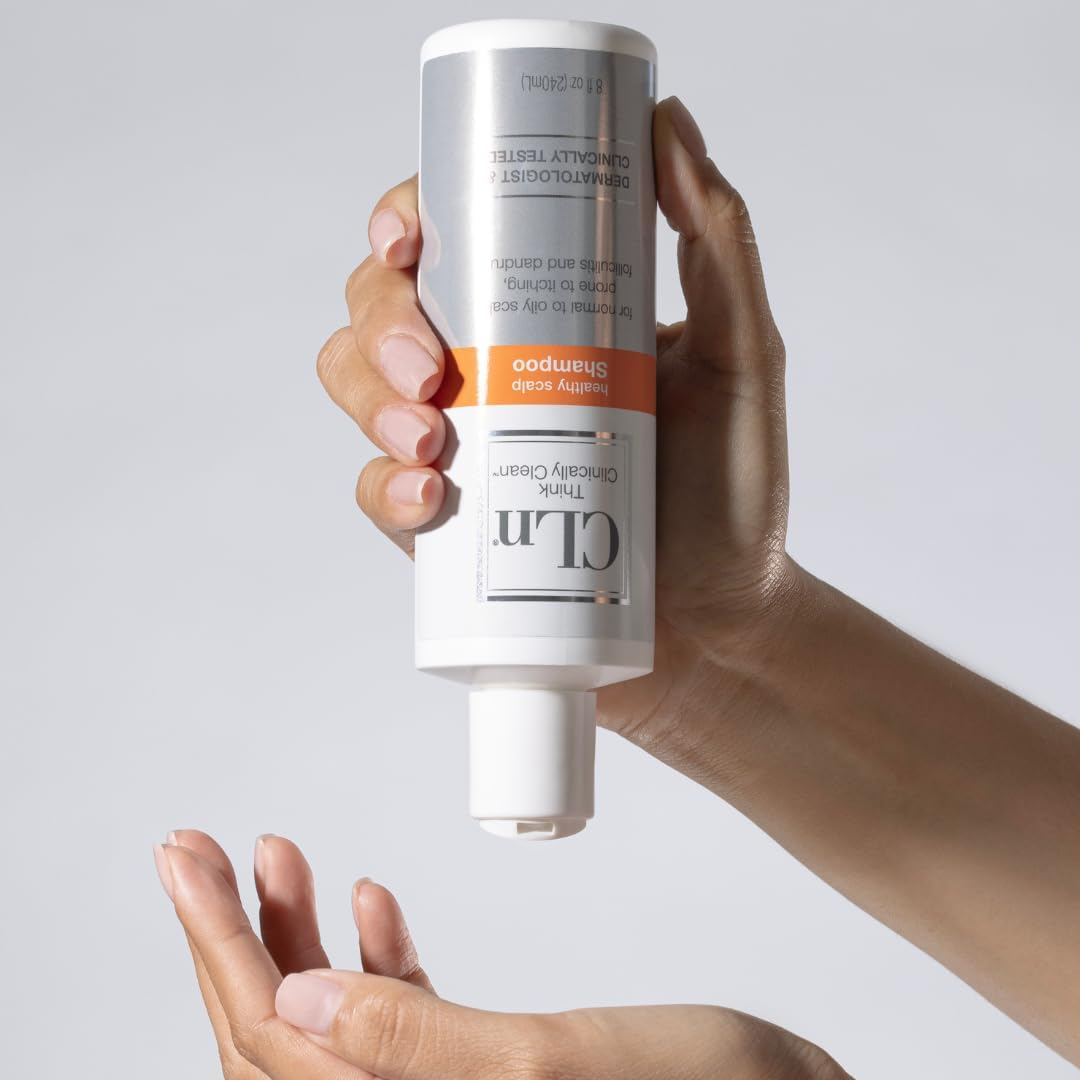 Cln&reg; Shampoo - Clarifying Formula with Salicylic Acid, for Normal to Oily Scalp Prone to Folliculitis, Dandruff, Itchy & Flaky Scalp, Fragrance-Free & Paraben-Free, 8 Fl. Oz.