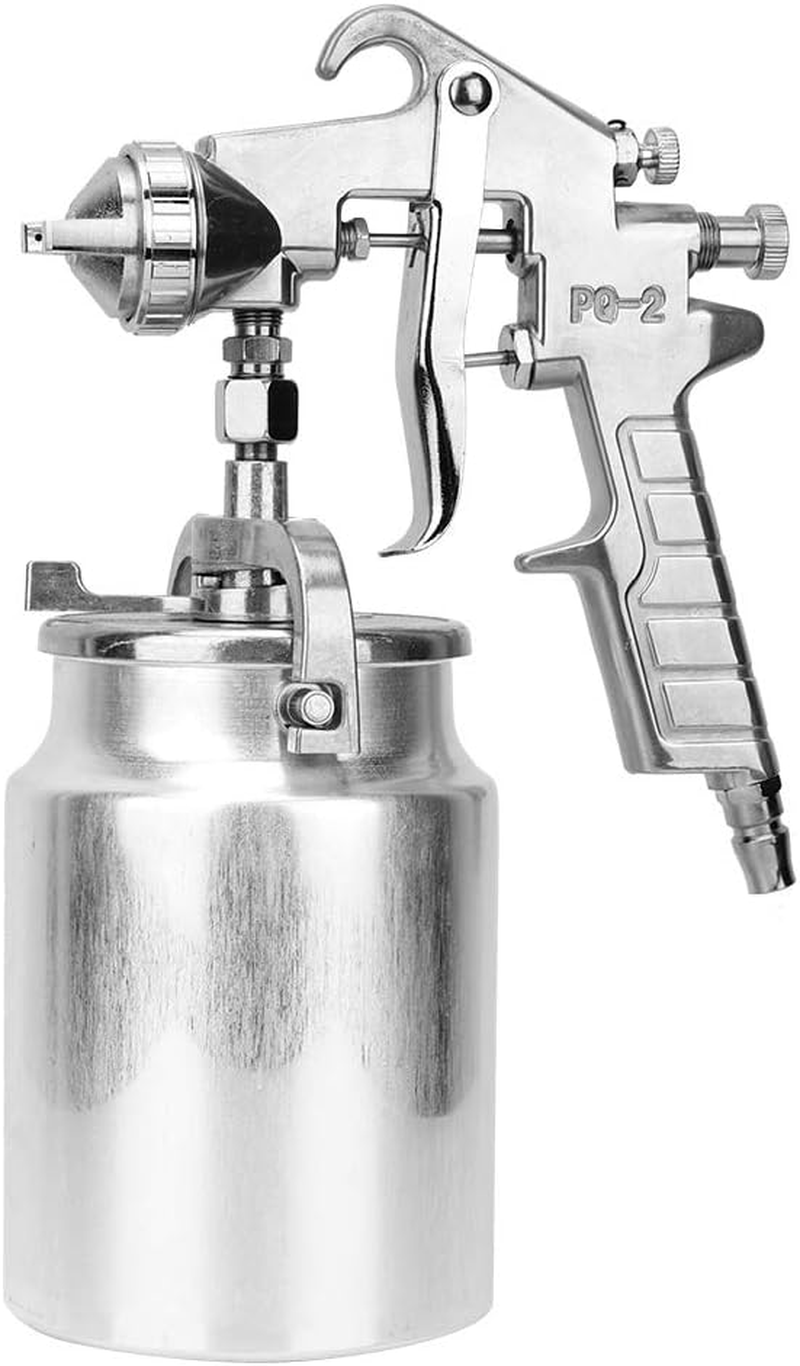 Spray Gun, Pneumatic Paint Spray Gun Hand Held Paint Spraying Sprayer with 2.0Mm Nozzle Suction Type, 1000Cc Capacity, for Auto Paint, Primer, Clear/Top Coat & Touch-Up, Furniture image number 1