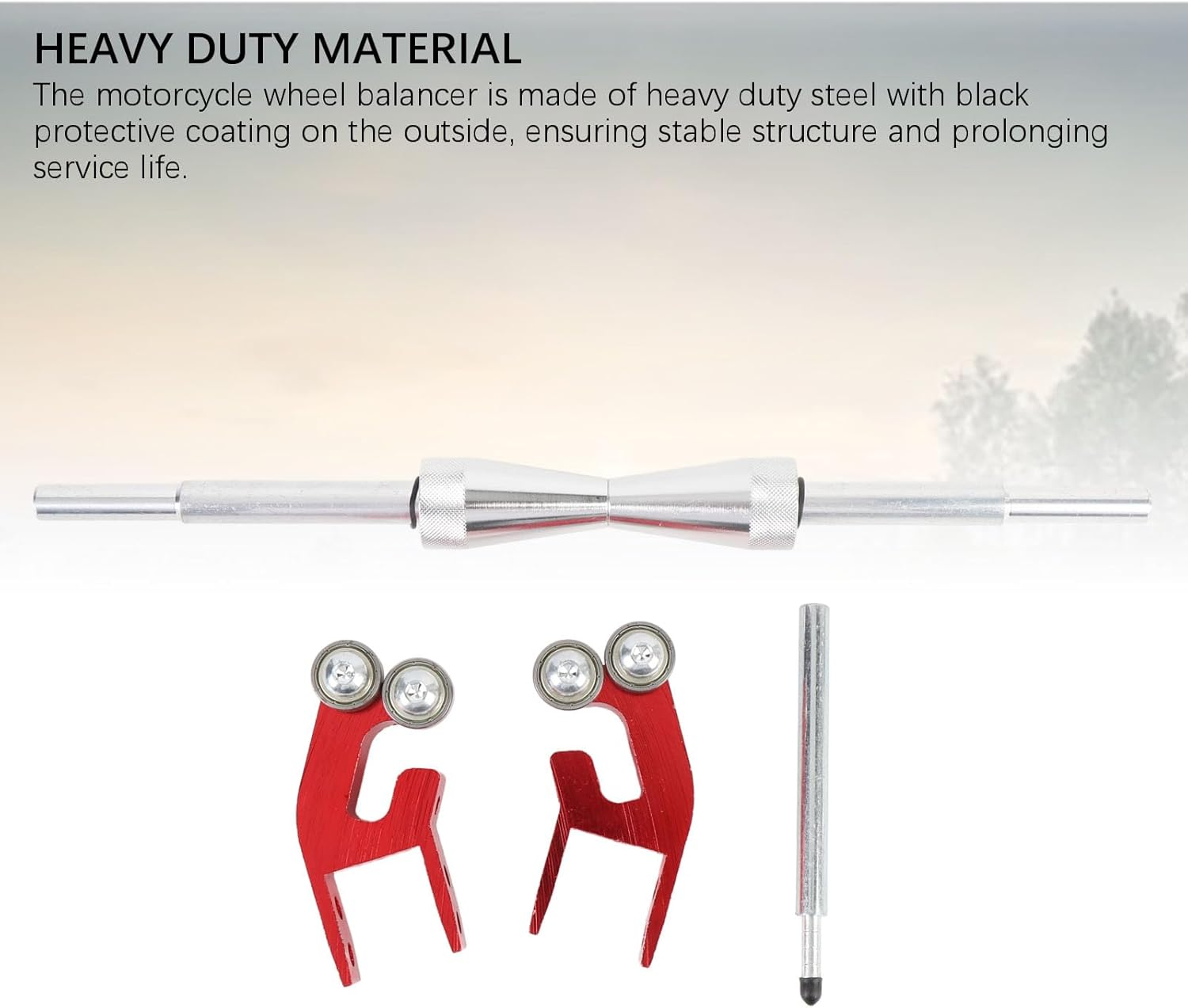 Jiawu Motorcycle Bike Wheel Balancer, Foldable Bike Wheel Truing Stand, Rim Tire Balancer Stand with Adjustable Centering Cones for Most Motorcycle, Sport Dirt BIK ES image number 5