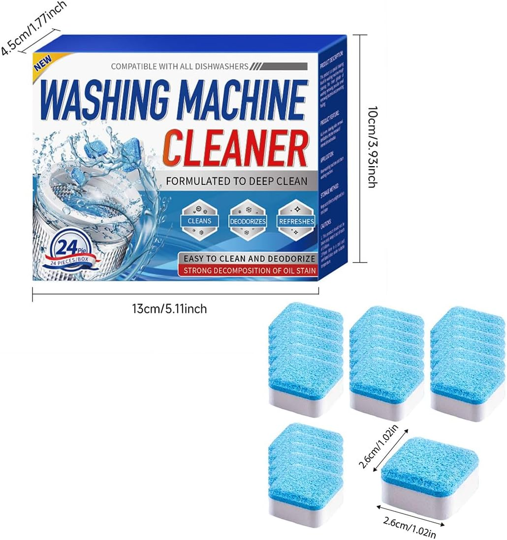 AIMALL Washing Machine Cleaner Effervescent Tablets, 1.02 Inch Automatic Sink Sanitizer, Deep Cleaning and Stain Removal, for Front and Top Loading Washing Machines image number 6