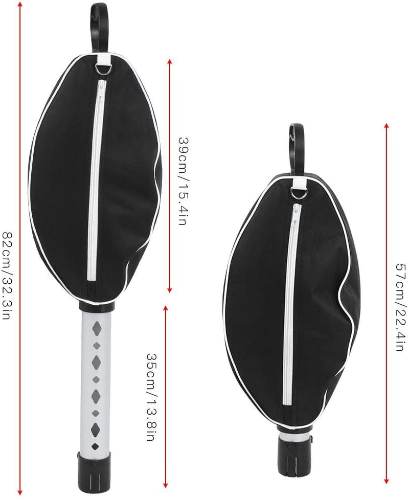 Golf Ball Shag Bag, Telescopic Aluminium Tube Golf Ball Shag Bag, Retriever Pick up 80 Balls Holder Collector, Waterproof Wear Resistant Golf Ball Shagger for Outdoor Sports Supplies image number 4