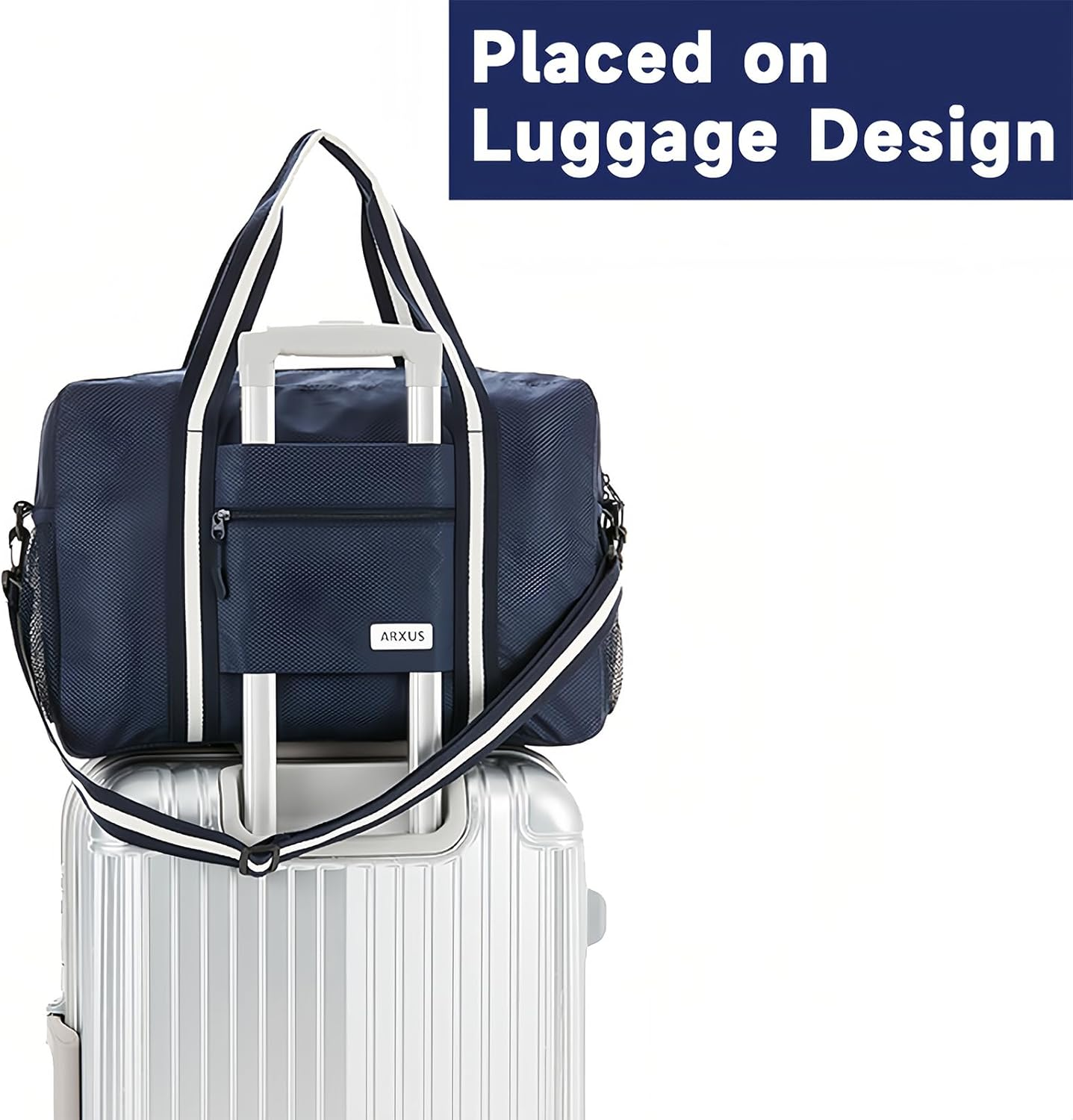 Arxus Travel Lightweight Waterproof Foldable Storage Carry Luggage Duffle Tote Bag - Green image number 7