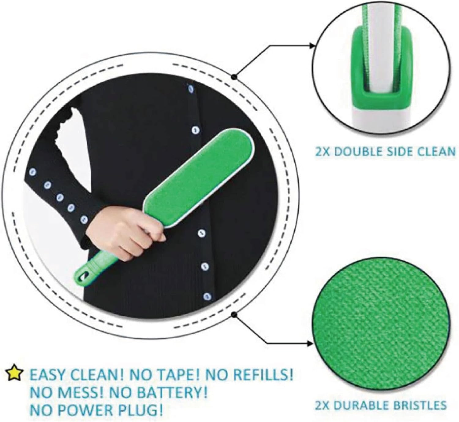 Leona Co Fuzzy Fur Lifter: Self-Cleaning Pet Fur & Lint Remover image number 2