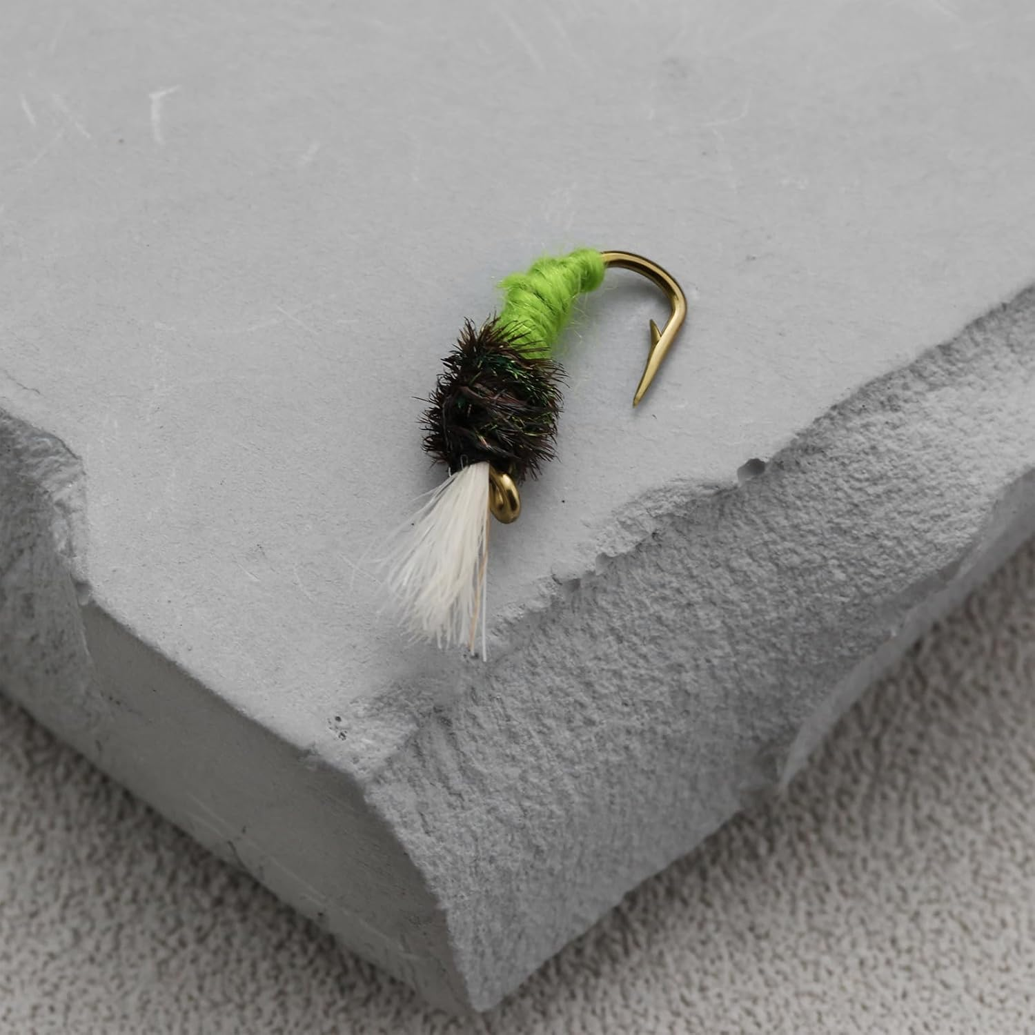 Create Idea 10Pcs Nano Fly Worm Hook Fake Fish Bait Fishing for Whitebait - 5X12Mm image number 2