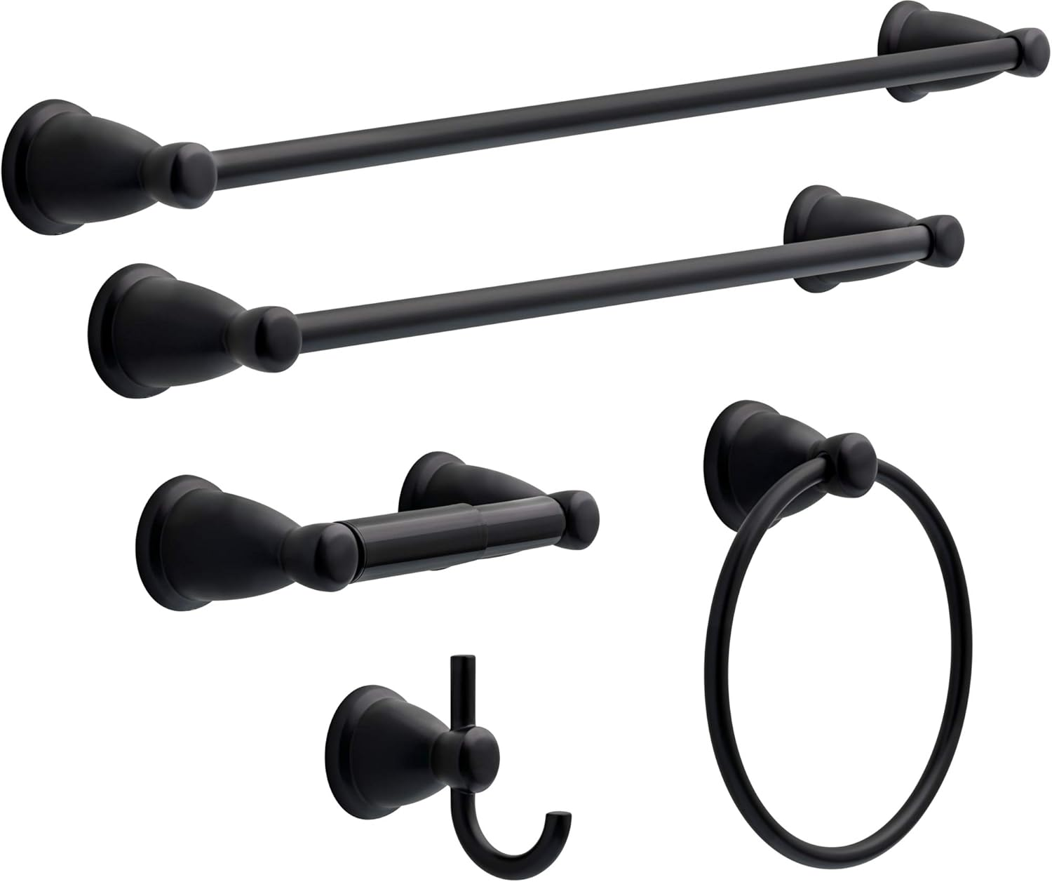 Franklin Brass Kinla 5-Piece Bath Hardware Towel Bar Accessory Set, Oil Rubbed Bronze