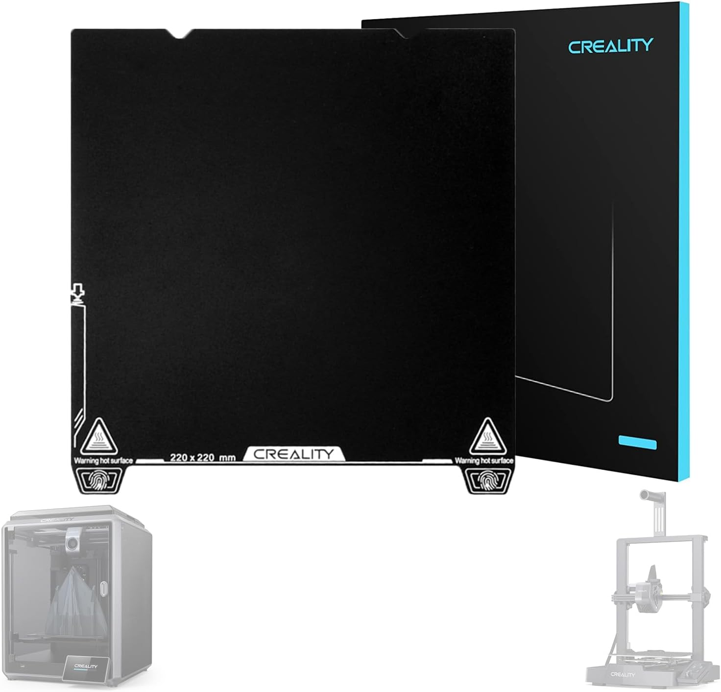 Creality Upgraded Epoxy Resin Printing Platform 235 * 235Mm, Magnetic Flexible Steel Plate, 3D Printer Platform for Ender-3 SE/3 Ke/K1/Ender-3 S1/5 S1/3 S1Pro/3/3 Pro/3S/3V2/Ender-5/5S/5Pro
