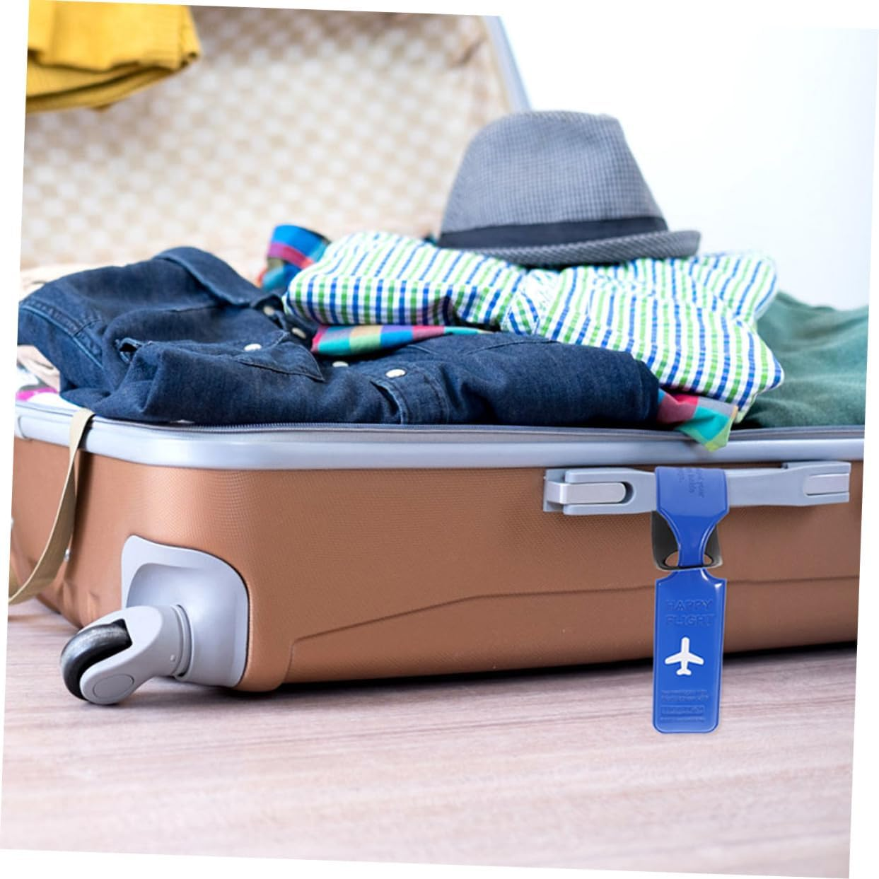 GALPADA 2Pcs Plastic Luggage Tags Suitcase Luggage Tags for Travel Travel Suitcase image number 6