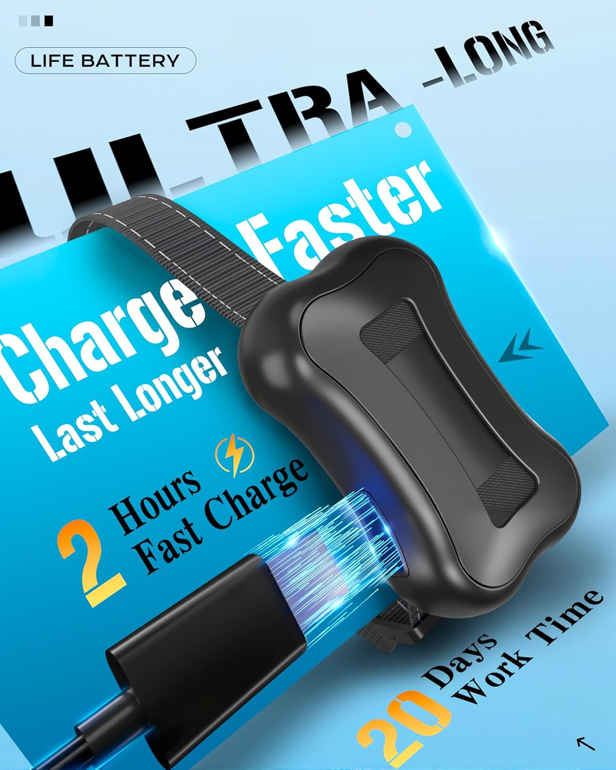 Mosiller Dog Bark Collar, No Shock anti Barking Collar for Small Medium Large Dogs, Vibration Dog Training Collar to Decrease Barking, anti Barking Device with 4 Training Modes, 7 Sensitivity Levels