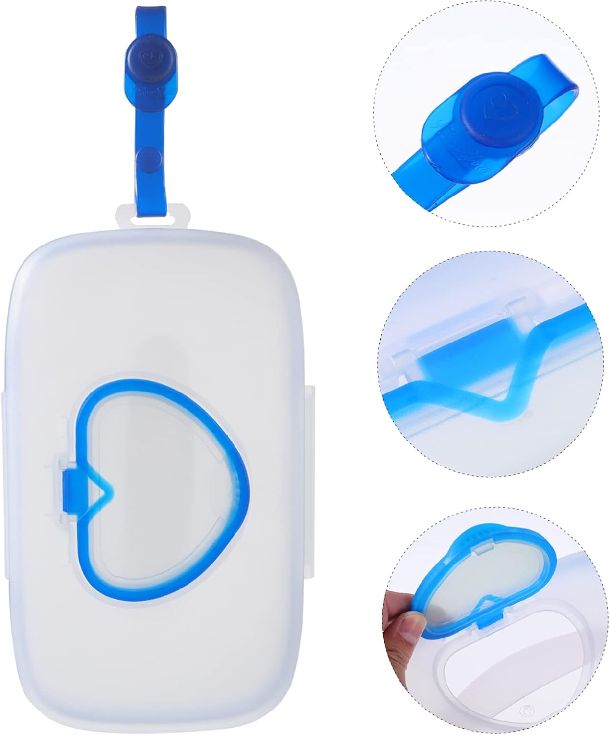 BESTYASH 1Pc Portable Hanging Wet Tissue Box Travel Friendly Wipes Holder for Stroller Crib and High Chair with Moisture Locking Seal for Outdoor Use - Green image number 5