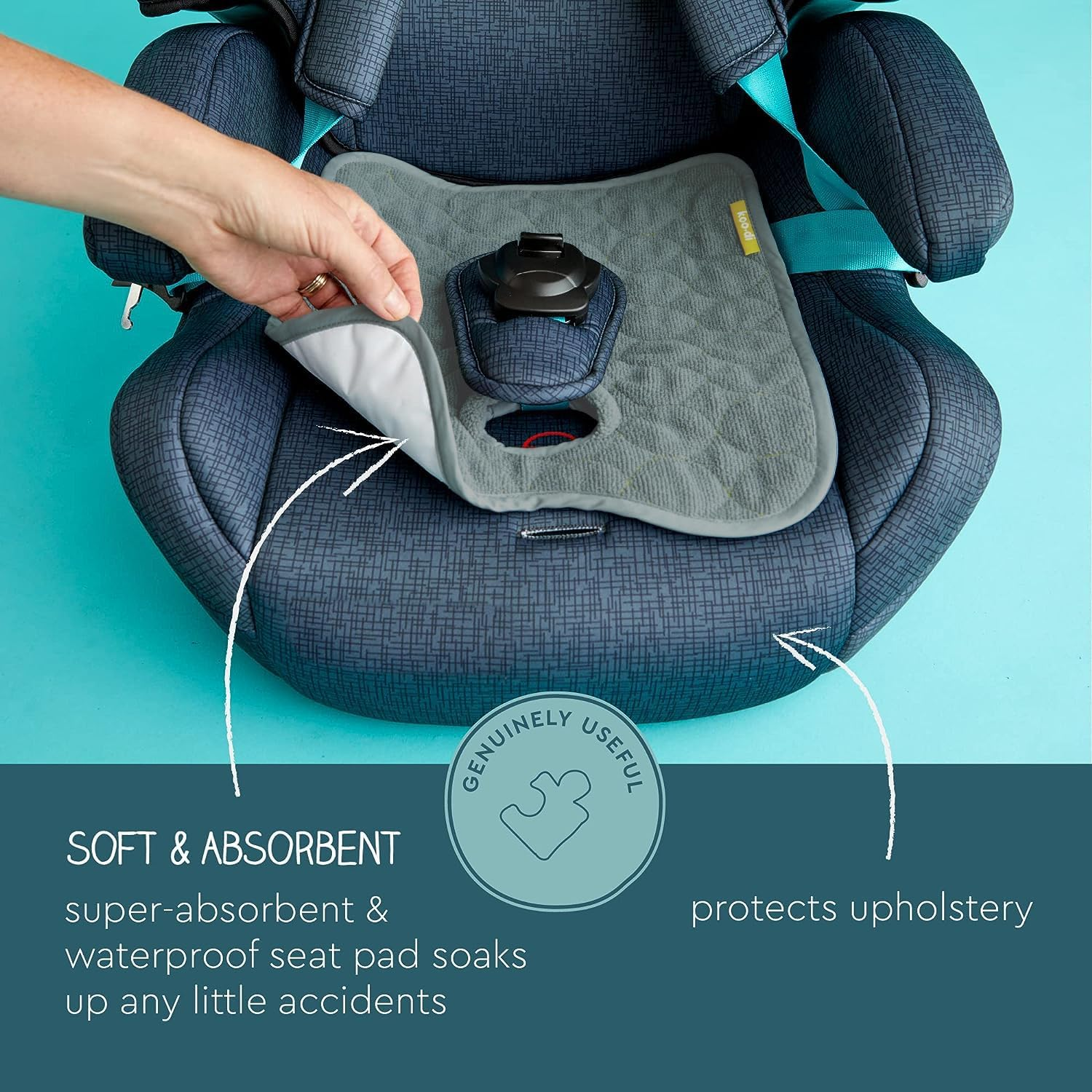 Koo-Di Oopsie Do Do Baby Car Seat Protector & Pushchair Liner | Wetec Waterproof & Absorbent Seat Pad for Toddler Potty Training & Child Mishaps&hellip; image number 2