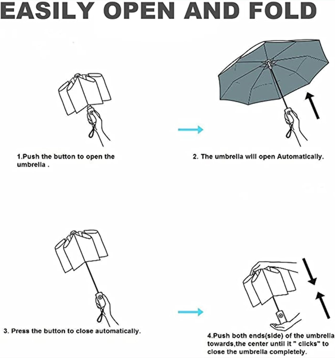 Travel Folding Umbrella Coating Layer Fabric Blocking/Portable Golf/Car Compact Umbrella/Lightweight Small Backpack/Rain Sun Automatic Open/Close anti UPF 50 UV Protection 99.9% /Men Women Kids - Beige image number 7