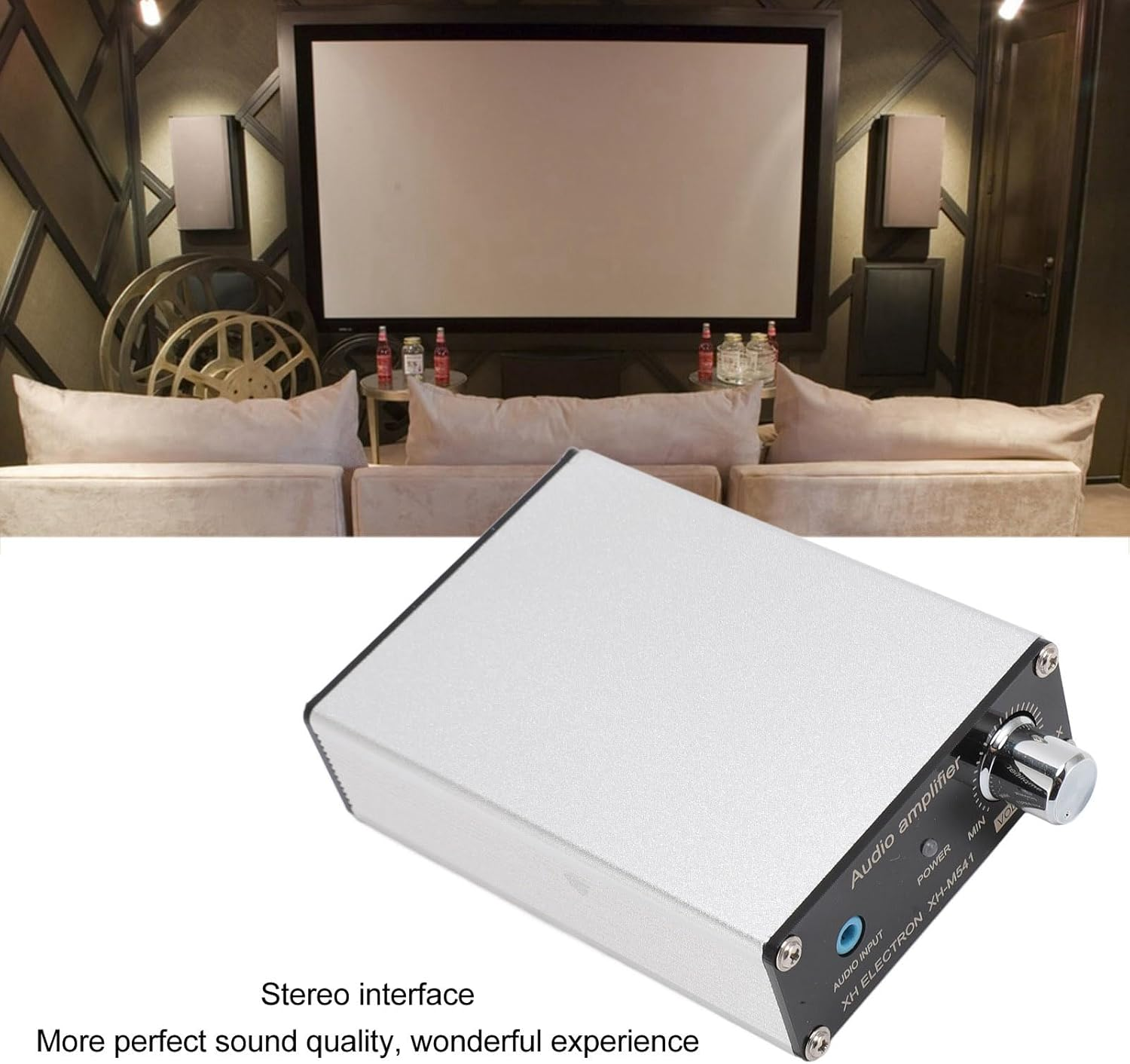 XH M541 Subwoofer Amplifier for Home Theater, Dual Channel Audio Power Amp, 60W plus 60W Stereo Audio Amplifier with TPA3116D2 Core Technology image number 5