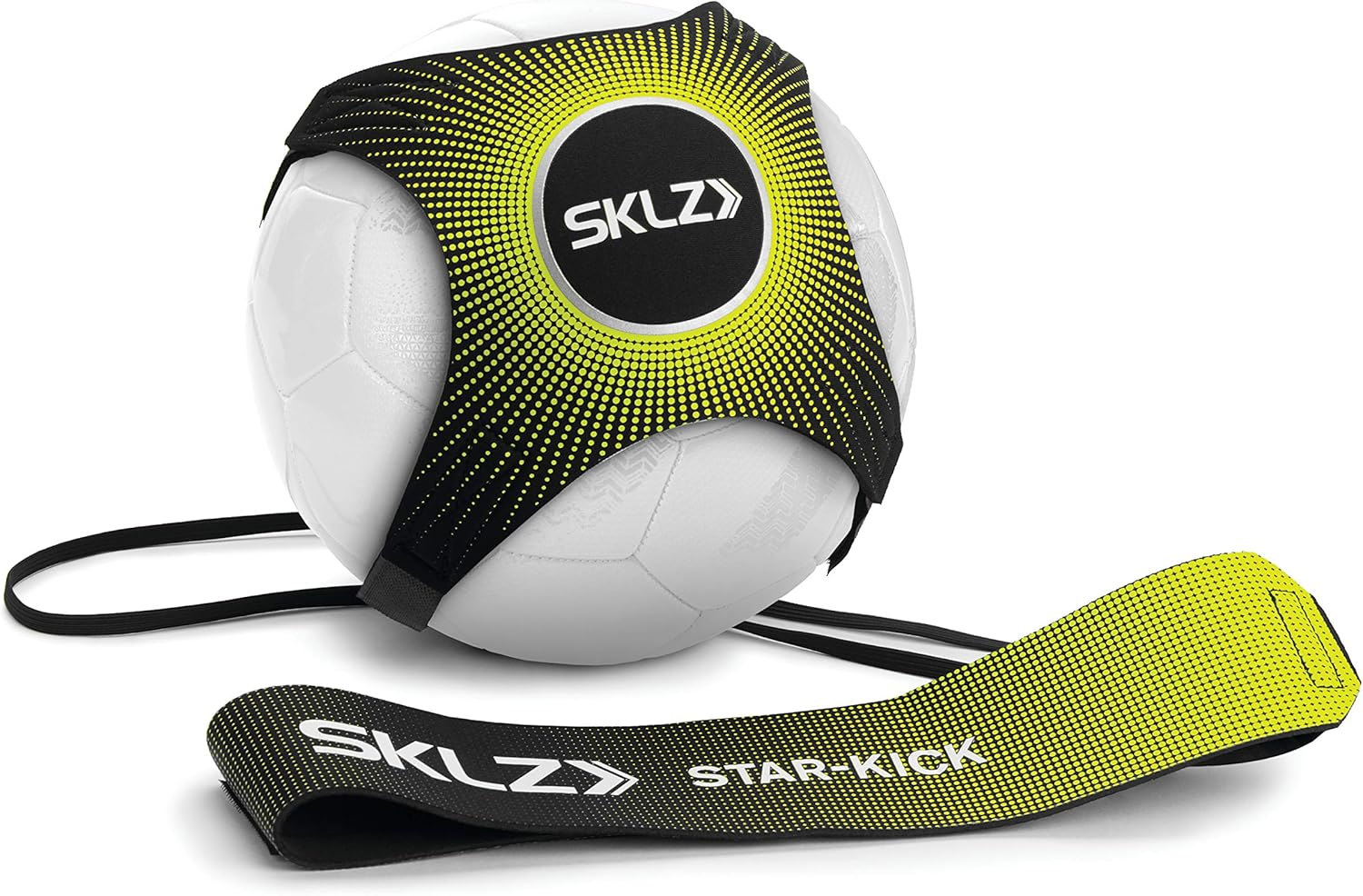 SKLZ Star-Kick Hands-Free Adjustable Solo Soccer Trainer - Fits Ball Sizes 3, 4, and 5