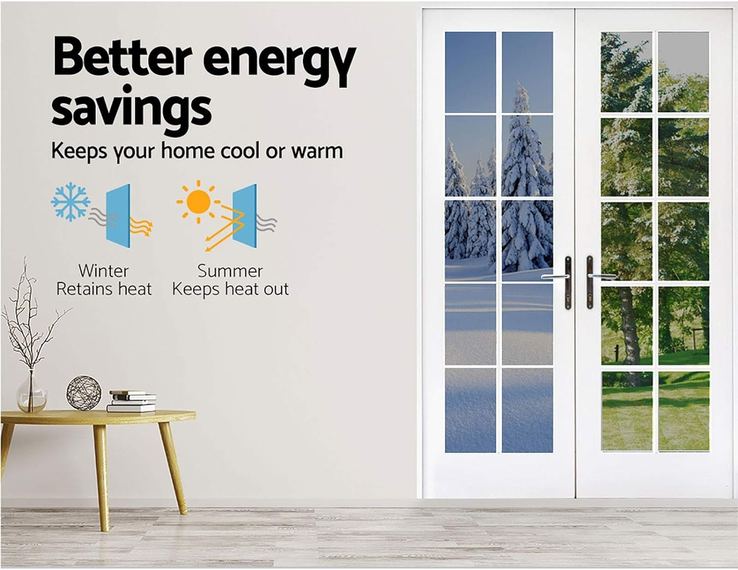 Giantz Window Film, 5% VLT 100Cm X 30M Blackout Windows Tint Privacy Films Roll Screen Insulation Sun Shade Cover Sticker Home Room Office Car Tinting Tools, with Plastic Protector image number 5