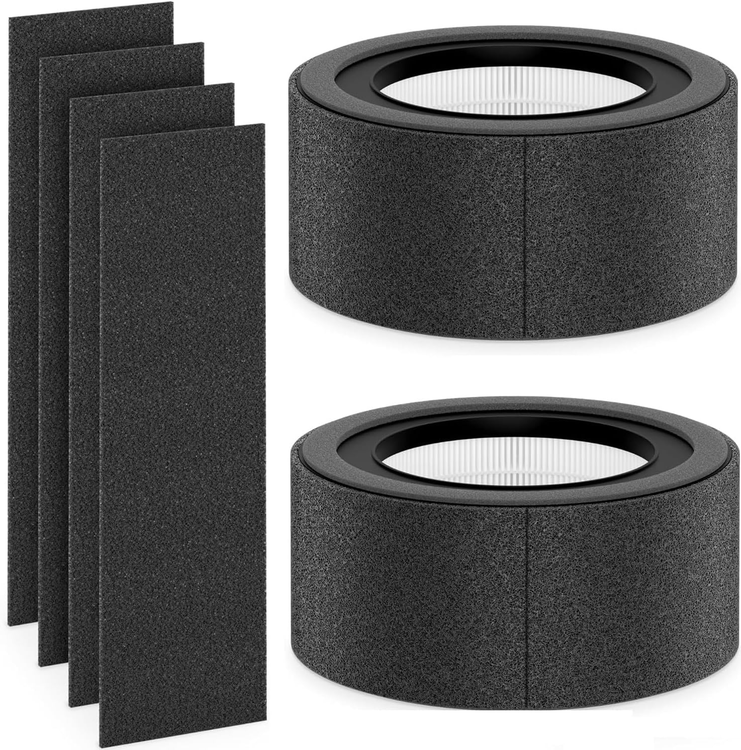 NIVMOWN 【2 PACK】 Z-1000 HEPA Replacement Filter and 4 Extra Activated Carbon Pre-Filters, Compatible with Trusens Z-1000 Air Cleaner Purifier, Part # AFH-Z1000-01 image number 1