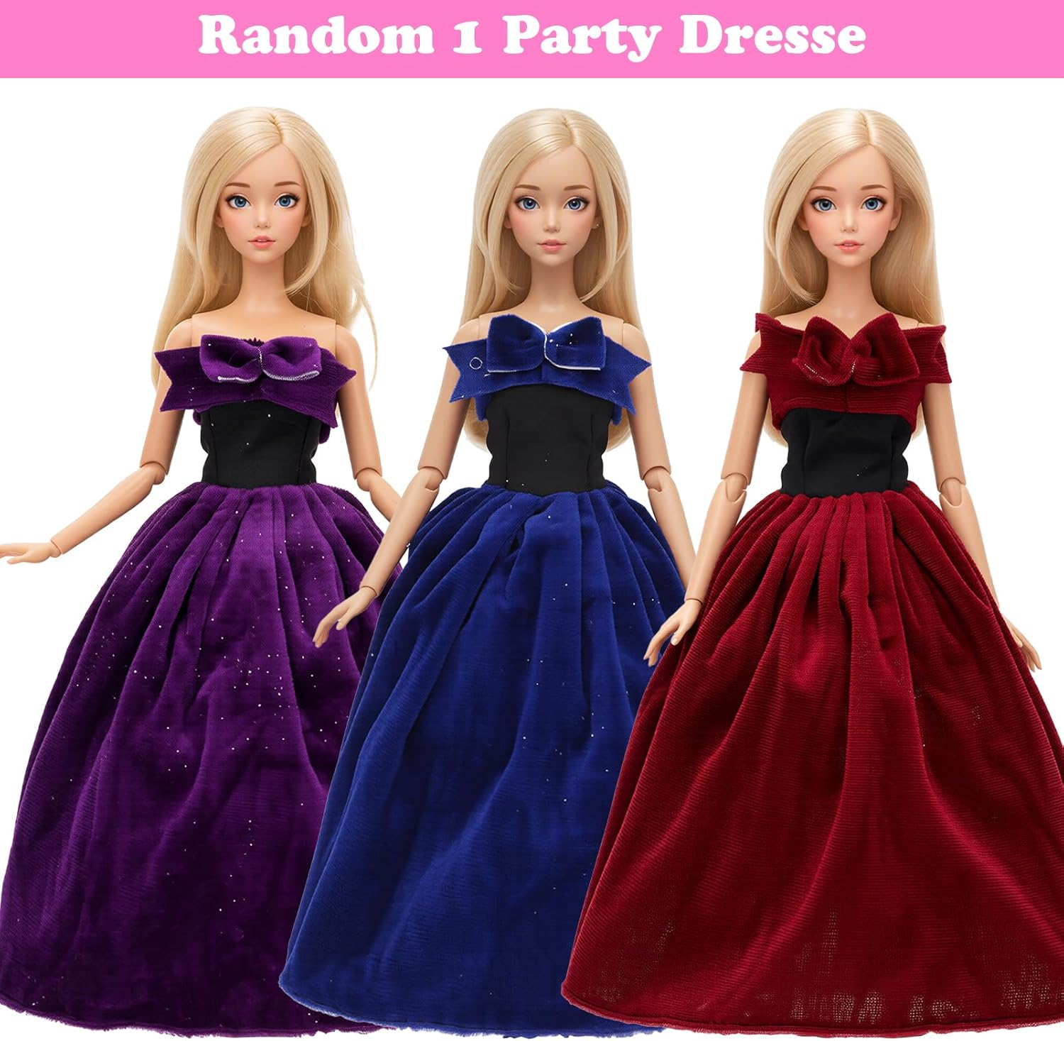 BARWA 26 PCS Doll Clothing and Accessories Including 12 Fashion Dresses + Swimsuit + Coat + Top + Pants with 10 Shoes Bag Accessories for 11.5 Inch Girl Doll