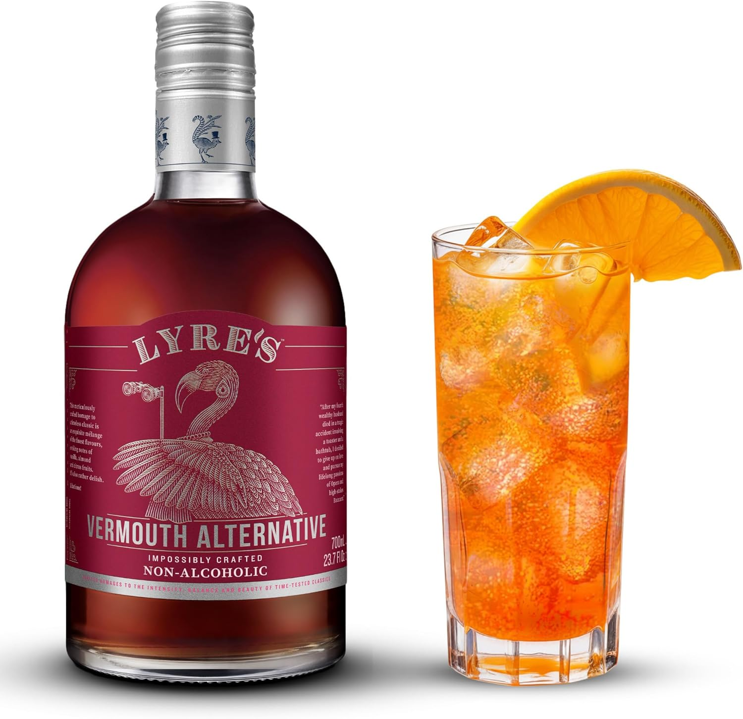Lyre'S Non Alcoholic Vermouth Alternative, Award-Winning Aperitif Rosso for Zero Proof Negroni, Manhattan and Cocktails, Alcohol Free Sweet Vermouth (700Ml) image number 1
