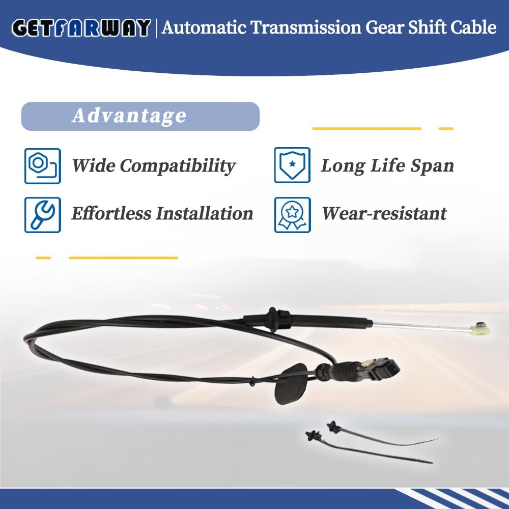 Getfarway Automatic Transmission Gear Shift Cable 15037353 Compatible with 1999-2000 Cadillac Escalade, 1995-1999 GMC Yukon, 1995-2000 for Chevy Silverado 1500/2500/3500, Replace 15037353 905-605 image number 3