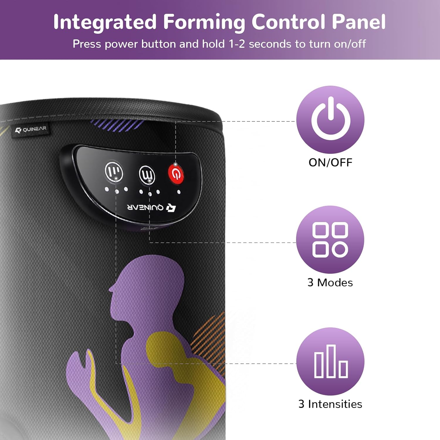 QUINEAR Rechargeable Leg Massager for Circulation and Pain Relief, Cordless Air Leg Compression Massager, Calf Massager for Mom Dad Women Men image number 3