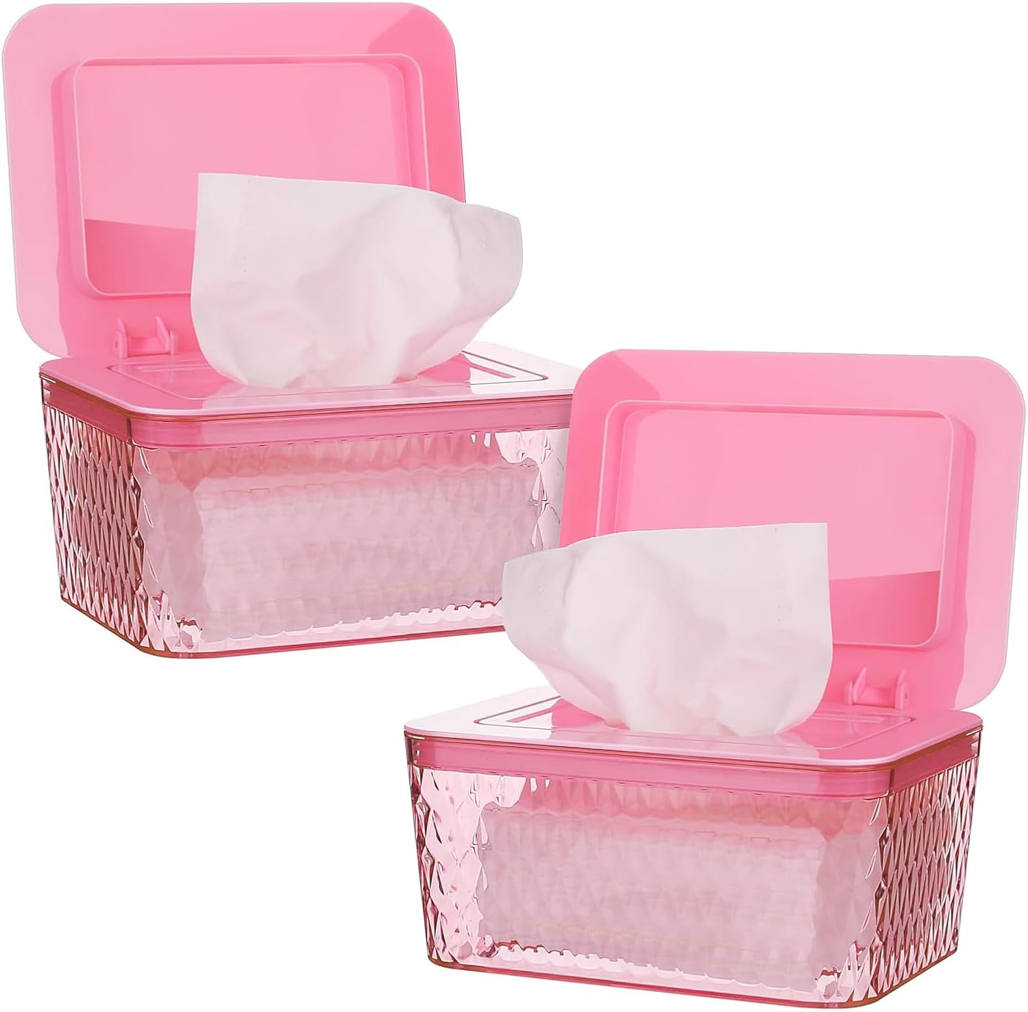 Wipes Dispenser, One-Handed Operation Wipe Holder for Baby & Adult, Seal-Designed Wipes Container for Bathroom Keep Diaper Wipes Fresh (Grey)