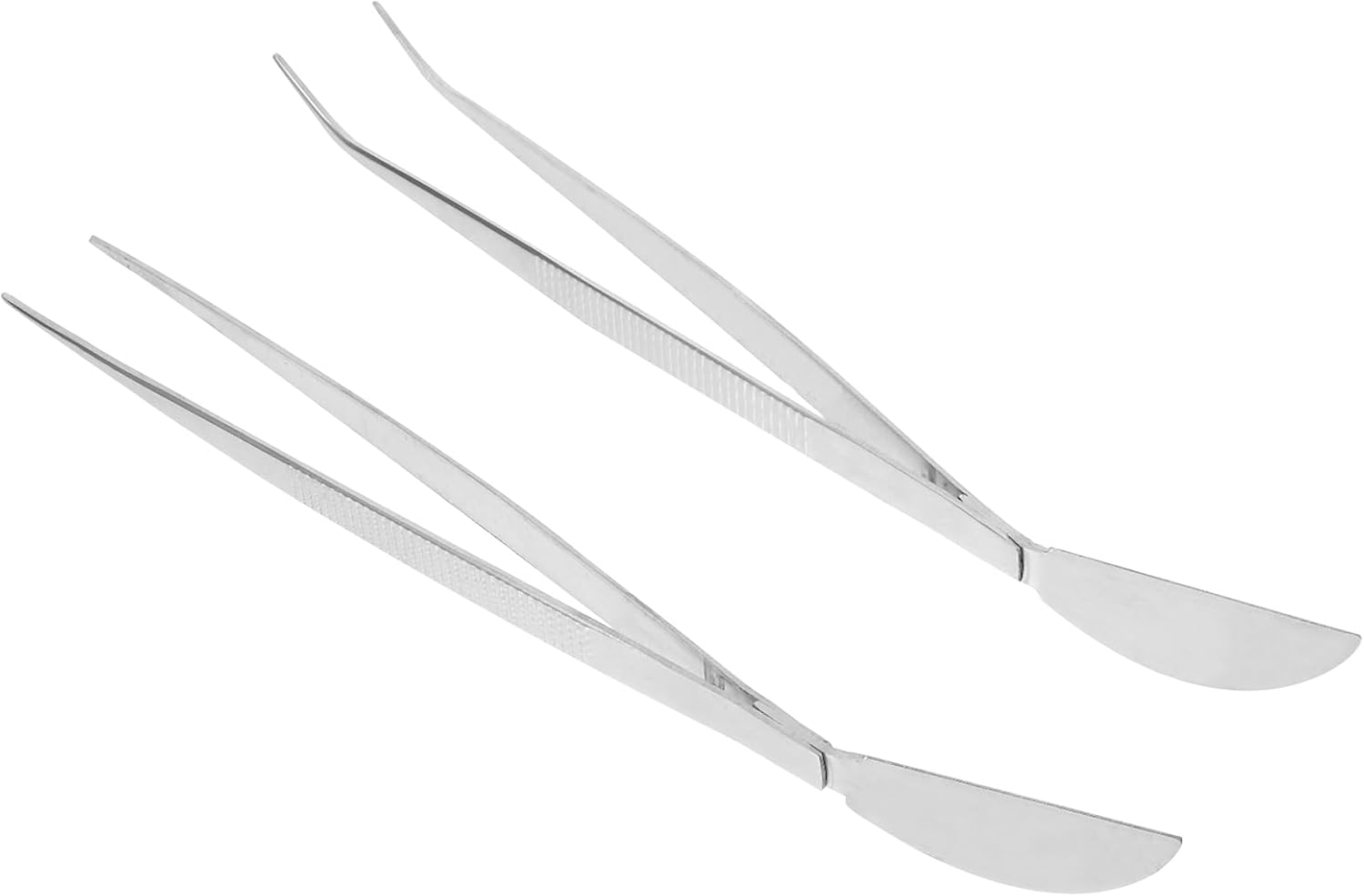 GANAZONO 2Pcs Bonsai Multipurpose Tool Succulent Rake Straight Bonsai Succulent Rake Aquascaping Tool Kit Bonsai Curved Tip Tools Aquarium Stainless Steel image number 3