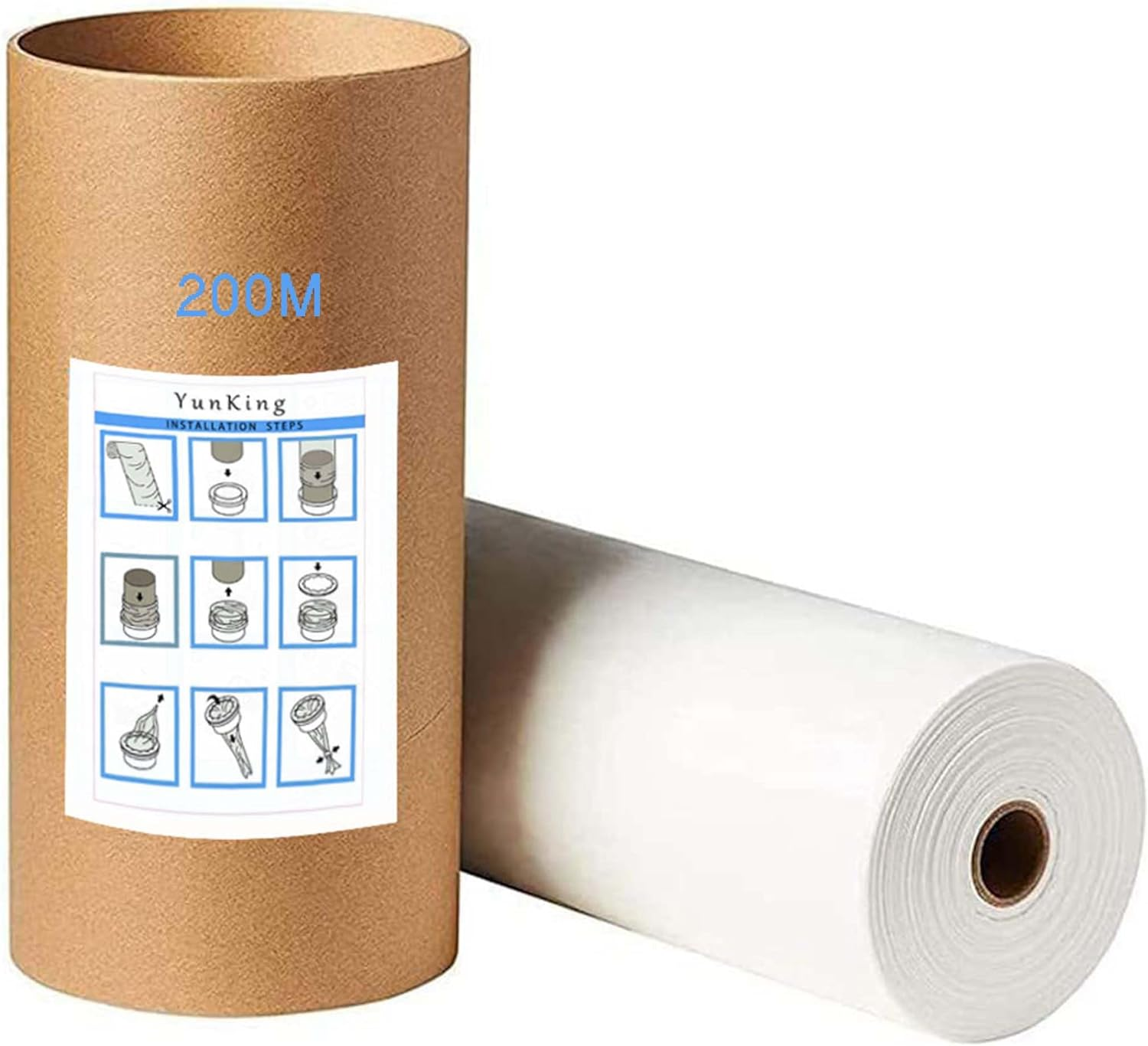 Yunking 200M Nappy Bin Liners for Tommee Tippee Nappy Bins, Disposable Bin Bags for Nappies, Biodegradable Disposable Nappies, Baby Nappy Bags image number 1