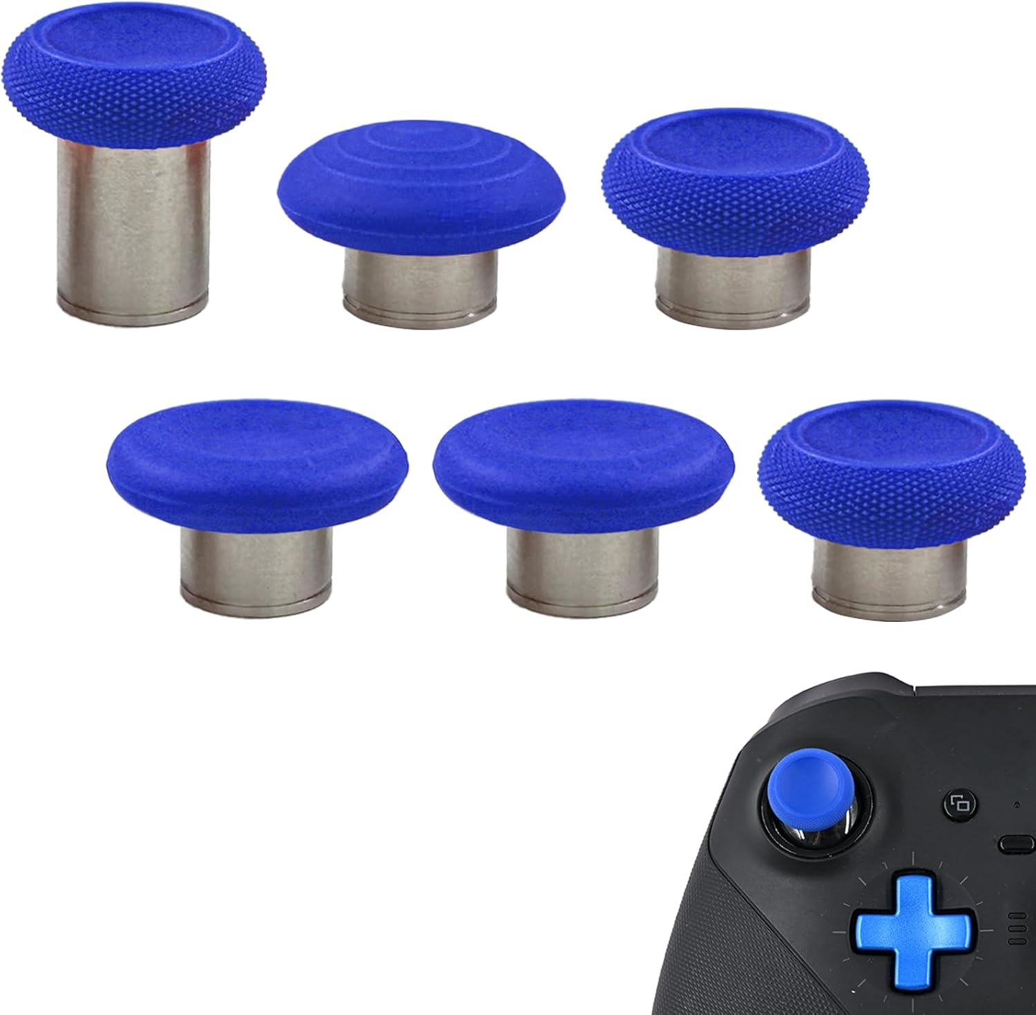 6 in 1 Swap Magnetic Thumbsticks Set for Xbox Elite Series 2 Controller,Replacement Joysticks Parts for Controller Elite Series 2/Elite Series 2 Core Controller(Red) image number 1