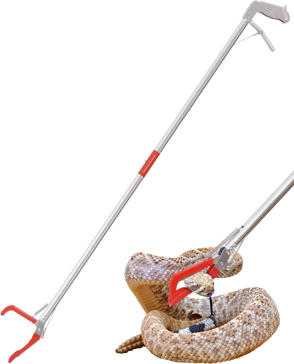 MAMI&BABI 47" Professional Snake Grabber Tool, Collapsible Heavy Duty Snake Catcher Tongs, Reptile Grabber Rattle Wide Jaw Handling Tool image number 2