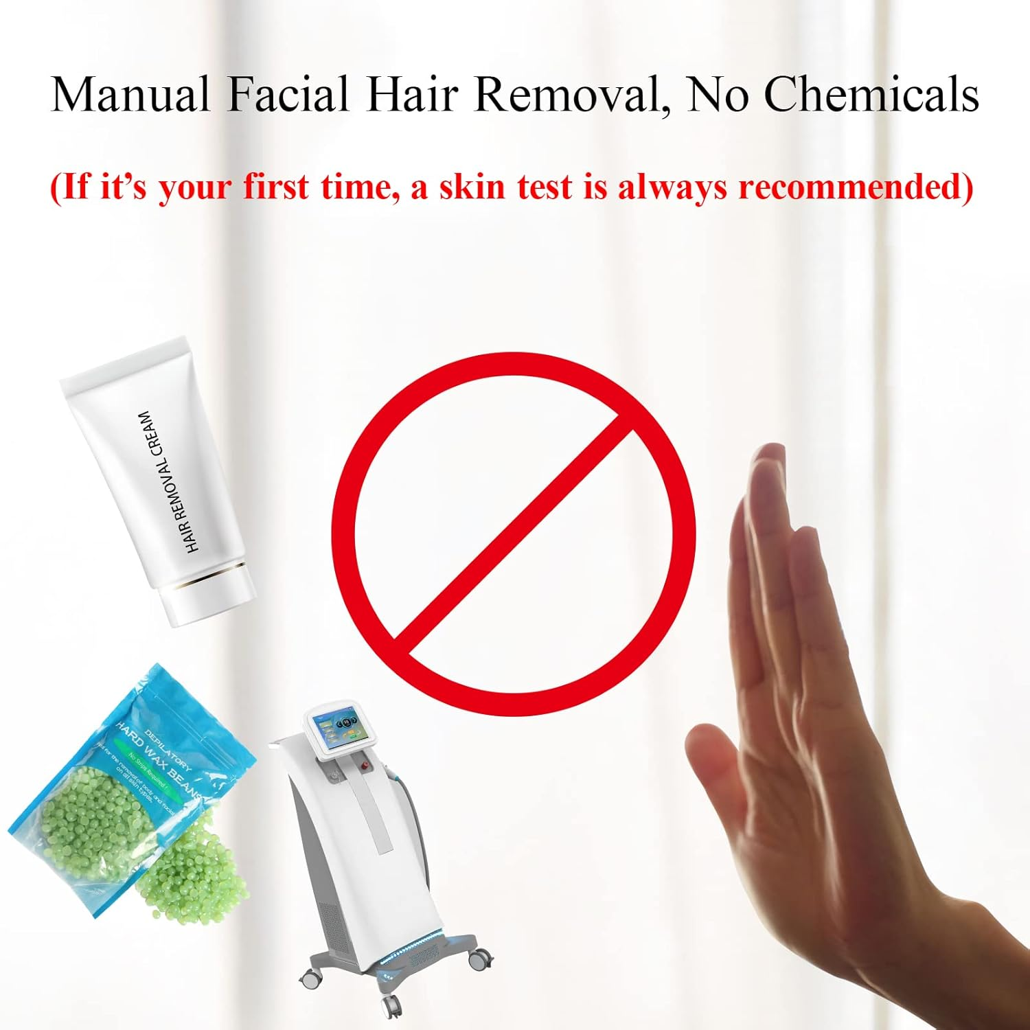 Spring Hair Remover - 4 Pack Stainless Steel Spring Epilator - Facial Hair Remover for Women Face, Chin Hair, Upper Lip Hair, Women Mustache - Red image number 5