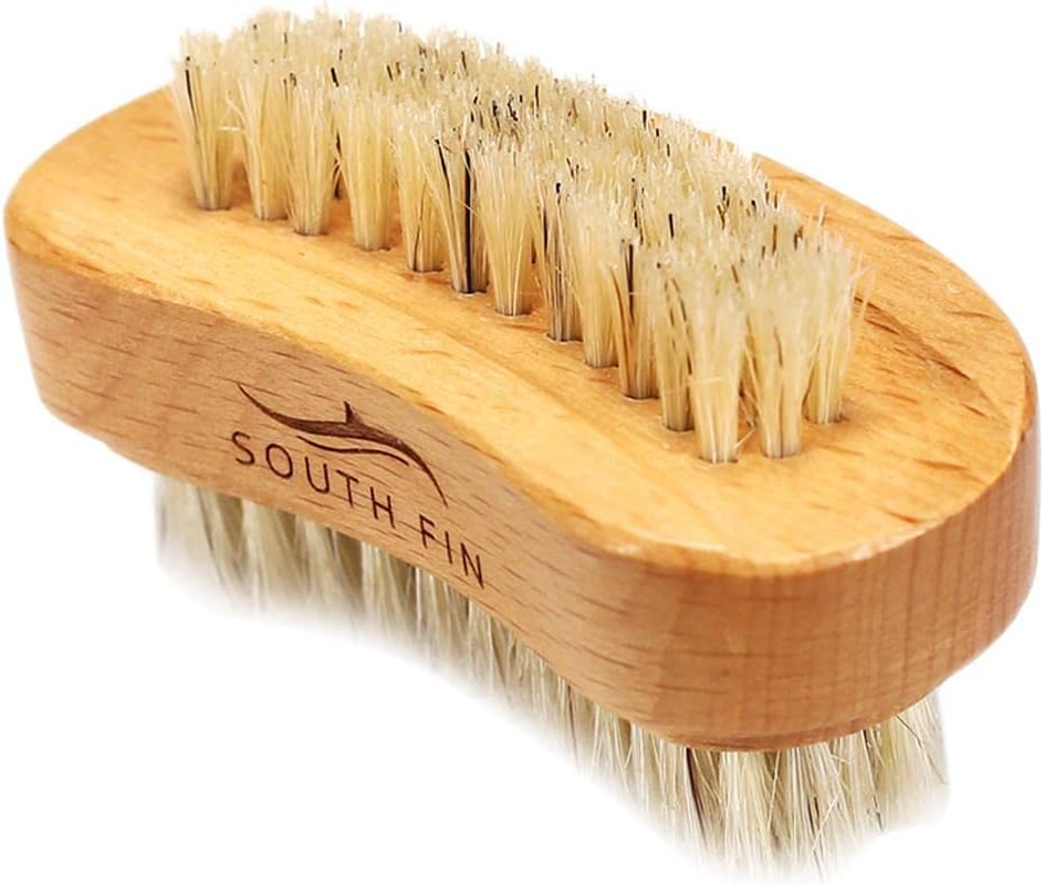 Harayaa 2Pcs Double Sided Beechwood Finger Nail Brush Scrub Fingernail Scrubbing image number 1