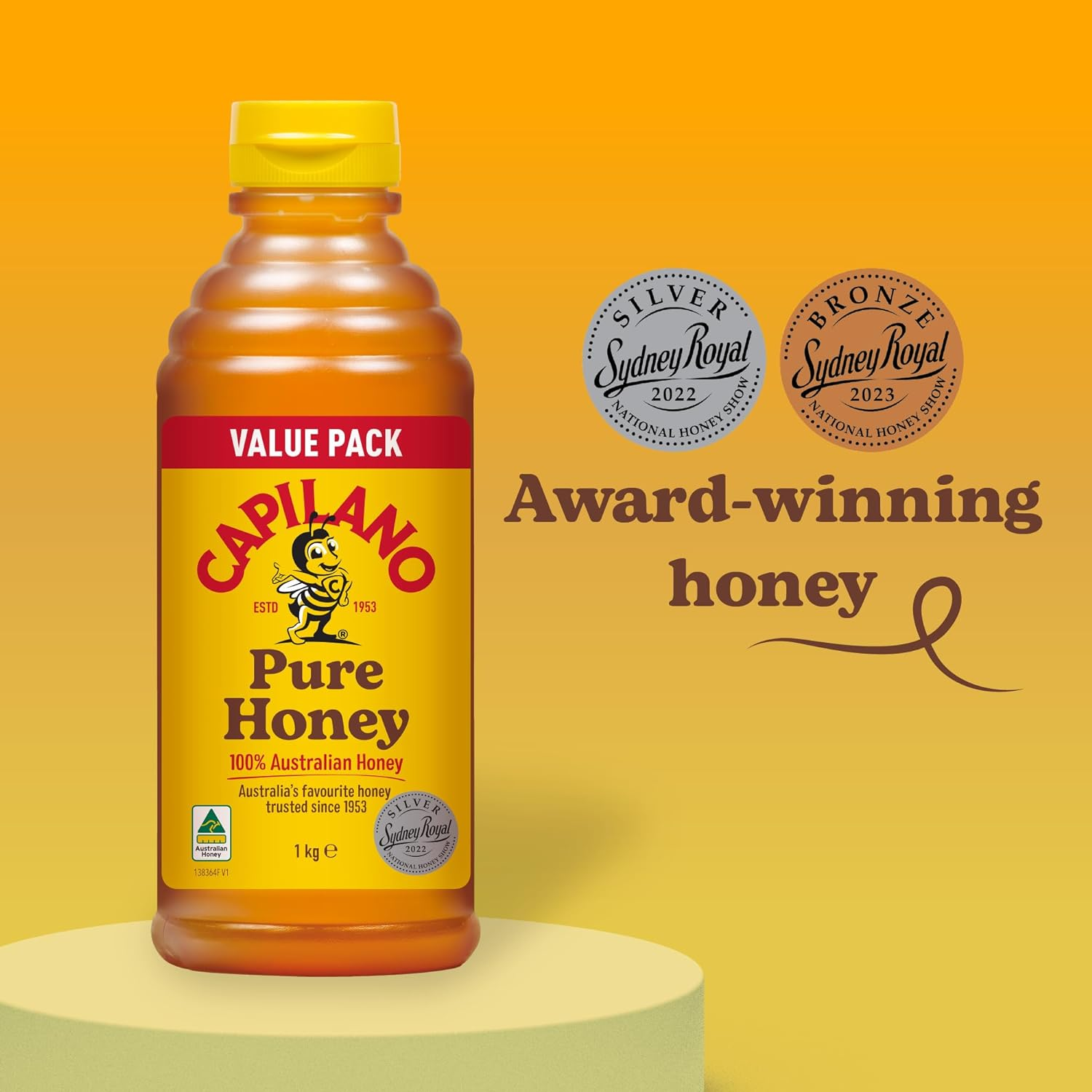 Capilano 100% Pure Australian Honey, Premium Honey, Squeeze Bottle, 1Kg image number 3