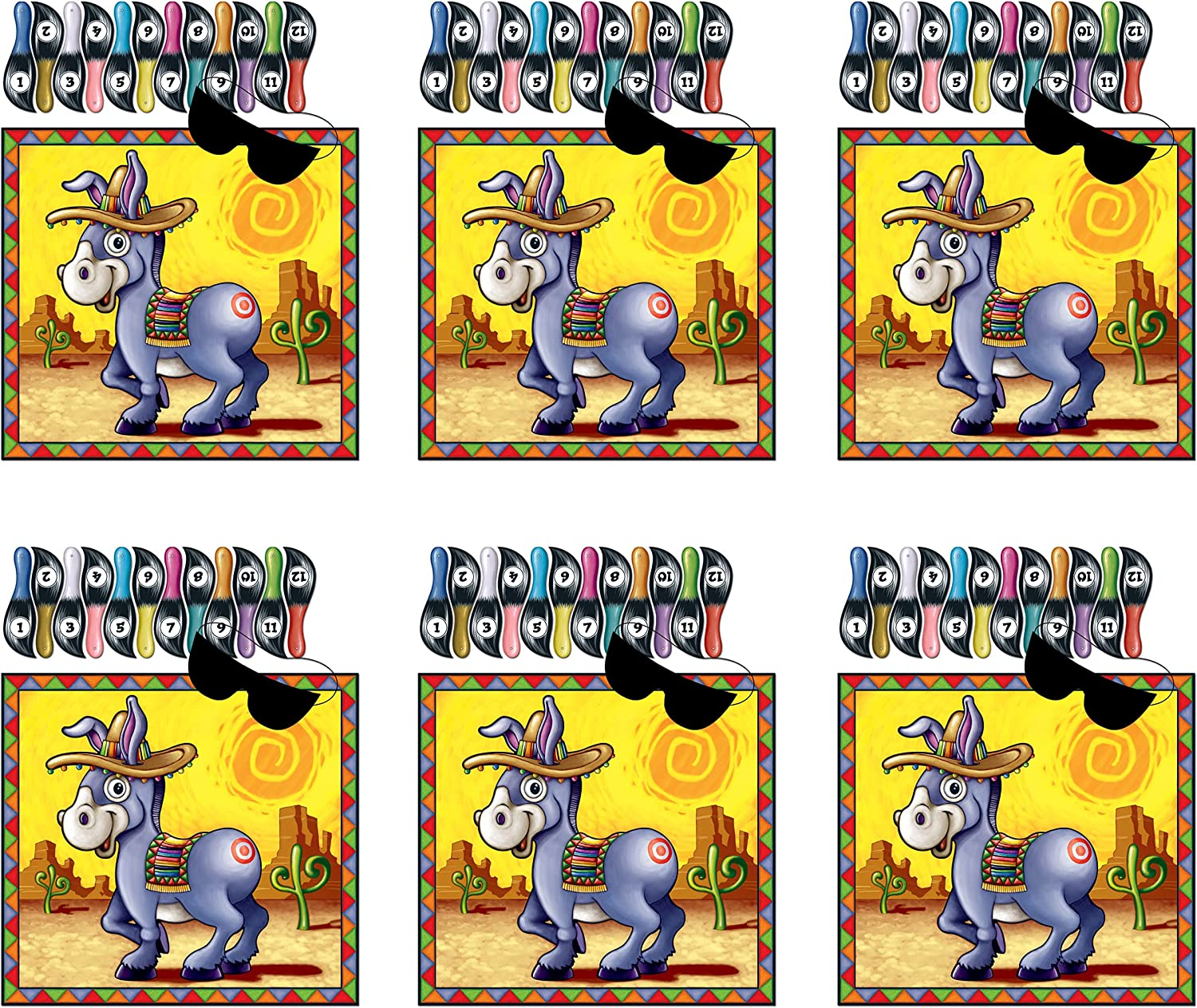 Donkey Game Party Accessory Pack of 6 image number 2
