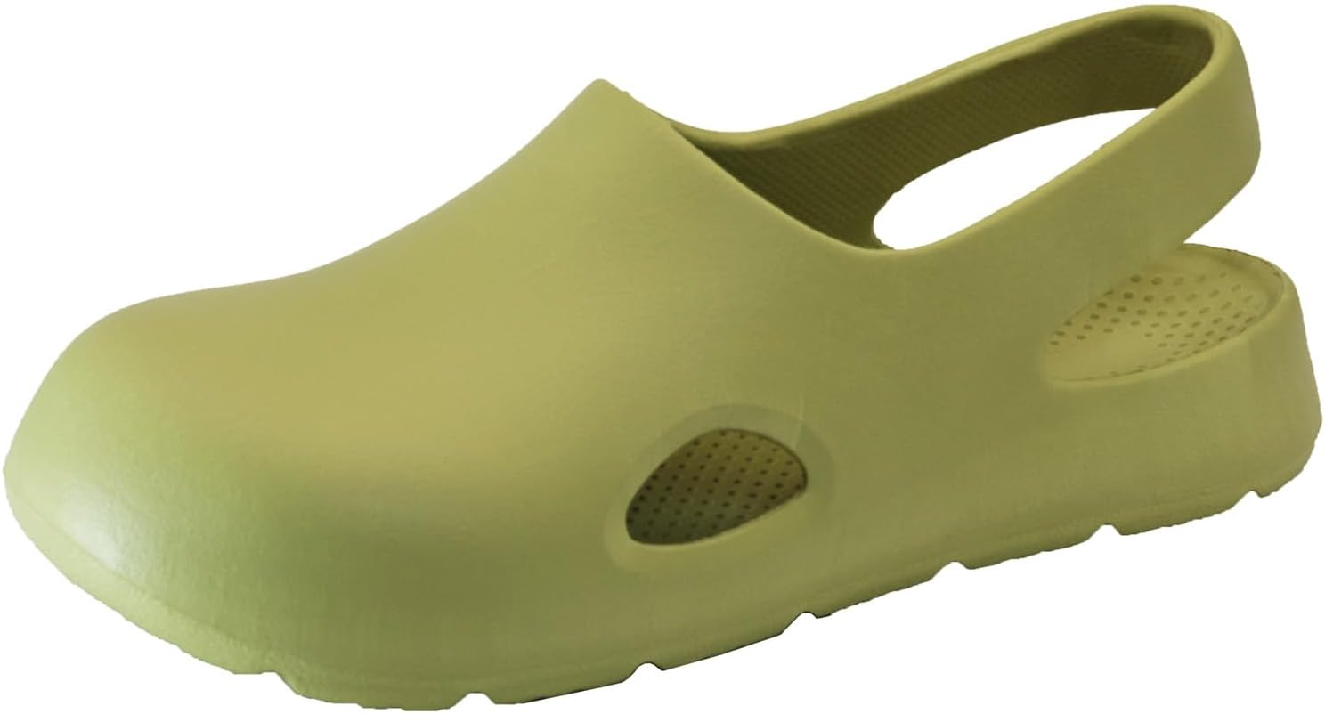 Garden Clogs for Women, Arch Support Work Shoes Comfort Non-Slip Waterproof Mules Nurse Sandals, Fixed Heel Strap Outdoor Beach Slippers Girls Ladies Classic Closed Toe Slides