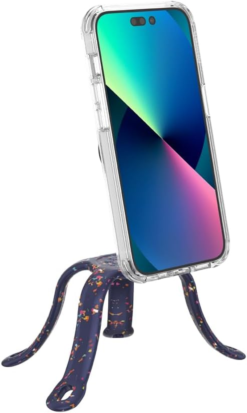 Popsockets Flexible Phone Mount & Stand, Phone Tripod Mount, Universal Device Mount - Navy Confetti - Forest Shimmer Flower image number 5
