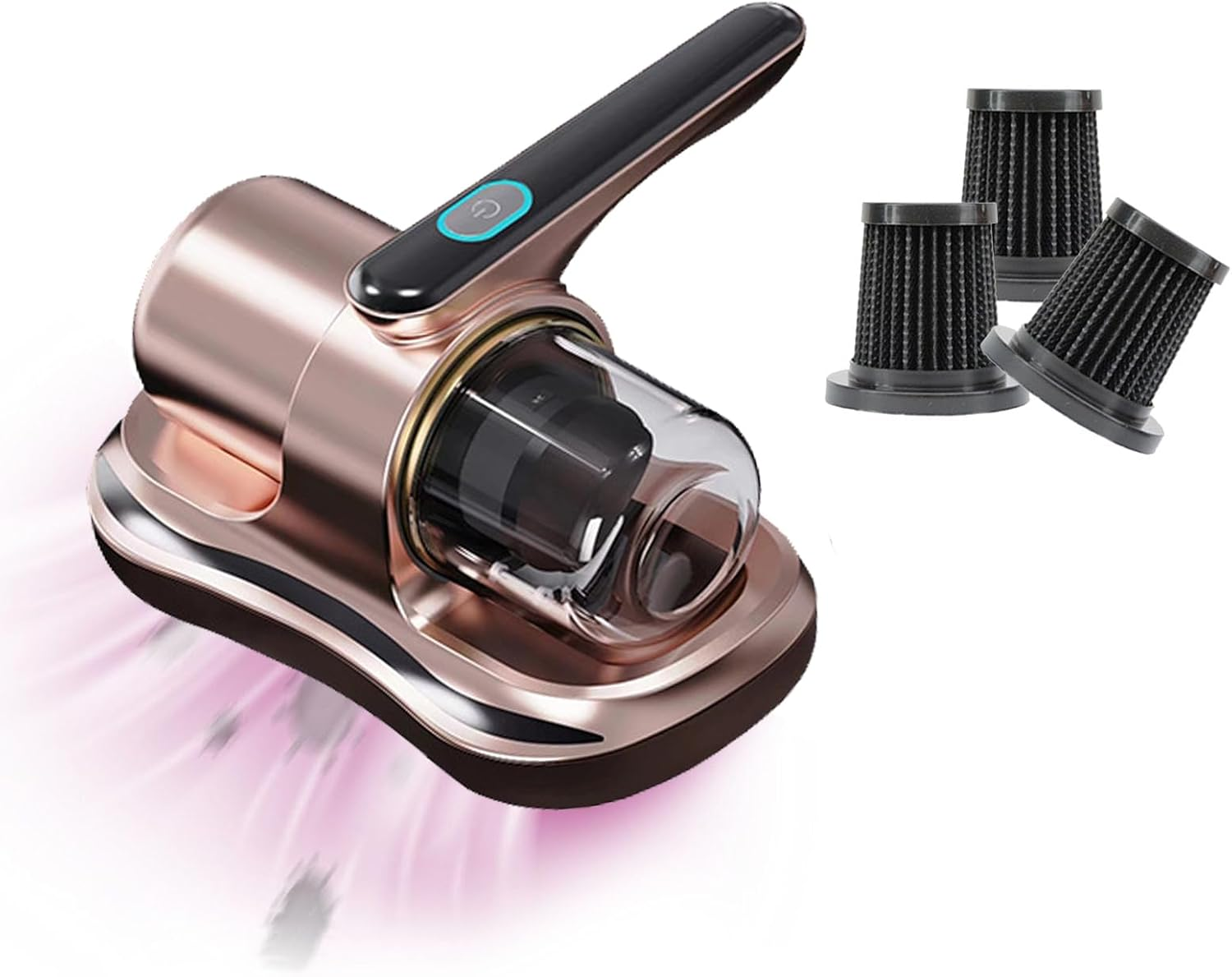 Lumewave Bed Vacuum Cleaner, Household High-Frequency Strong Removal Instrument, Handheld Deep Mattress Vacuum Cleaner, Wireless Vacuum Cleaning Remover Instrument (Purple)