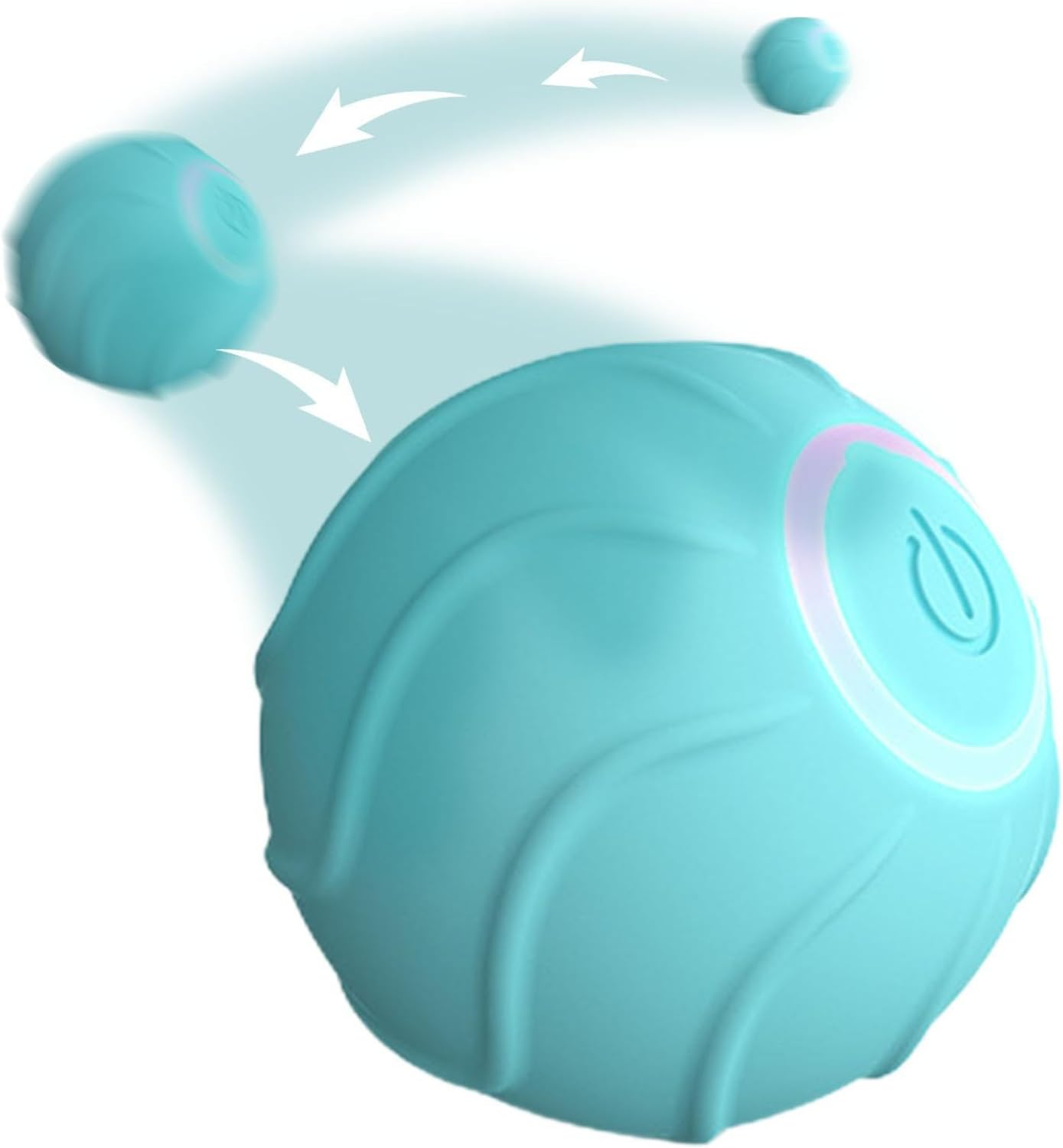 Power Ball Cat Toy - Automatic Moving Ball with Super Driver | USB Rechargeable Rotating Ball, Motion Activate Electric Cat Toy, Pets Smart Electric Cat Toys for Stiulate Hunting Instinct Pouxa