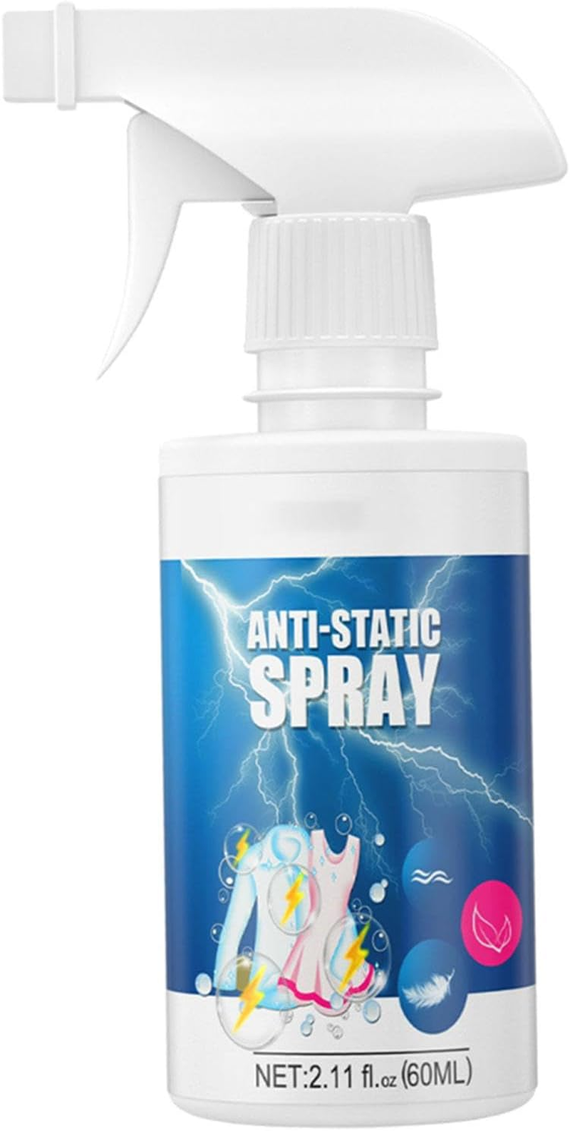 Leefasy anti Static Spray Clothing Static Remover Spray Portable Fabric Static Spray Remove Electrostatic Sprays for Curtains Clothes