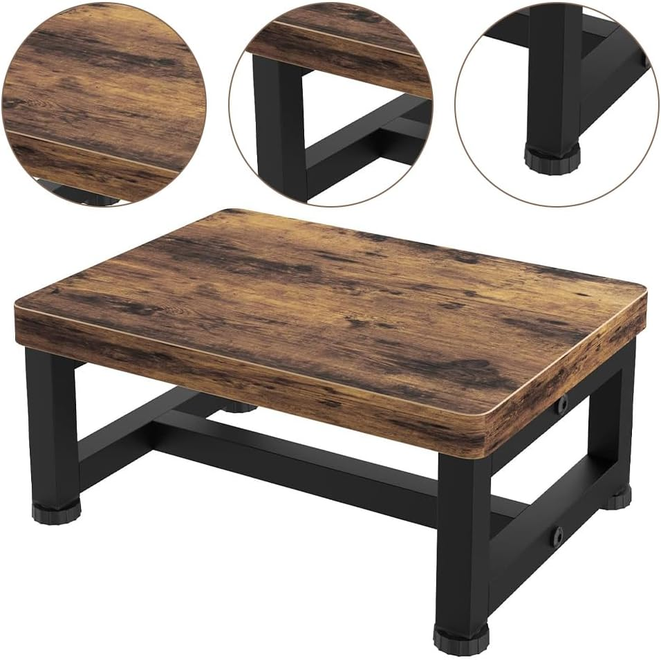 Step Stool,Wooden Step Stool,With Plastic Feet,For Bedroom Kitchen Bathroom, Bed Steps for High Beds and Toilet, Easy to Assemble,For Various Groups of People image number 6