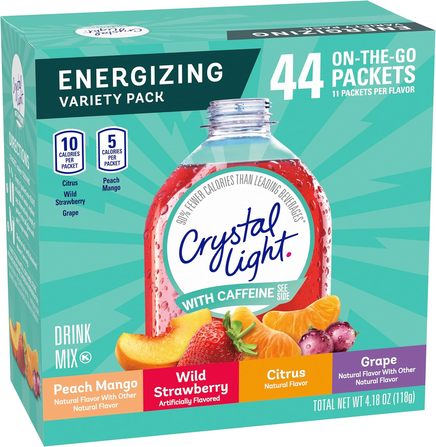 Crystal Light Energizing Variety Pack, 44 Ct. On-The-Go Packets image number 6